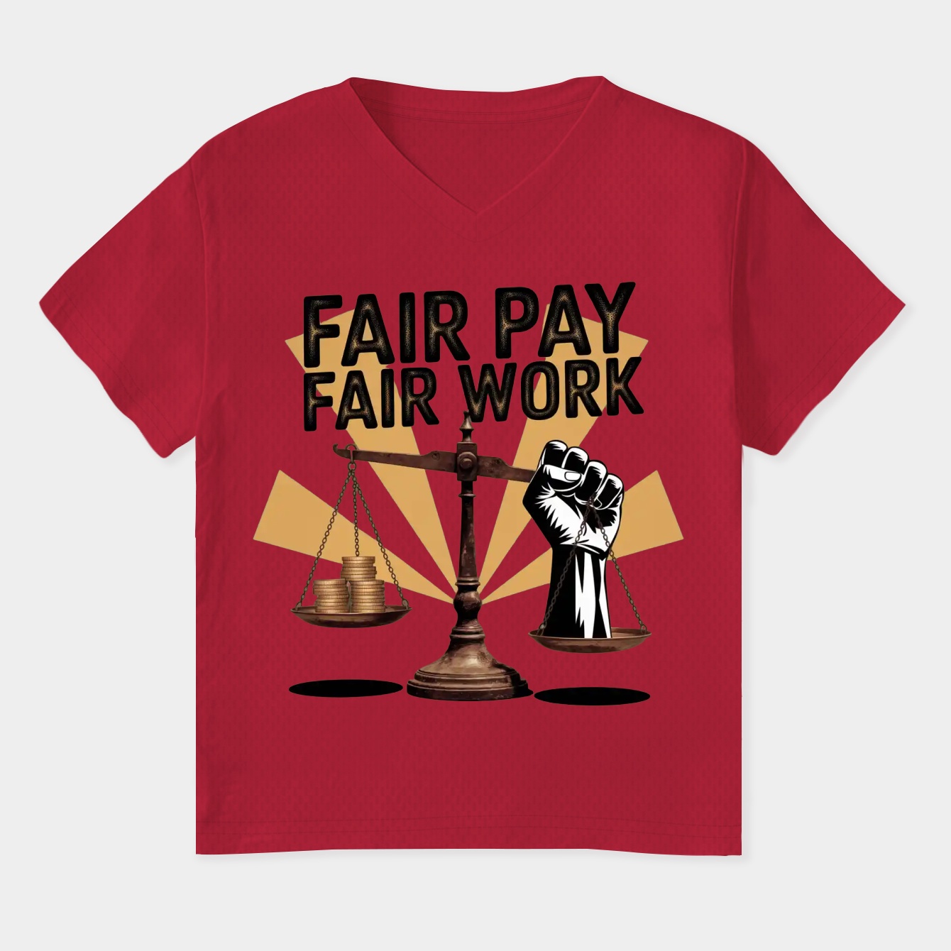 Fair Pay, Empowered Workers Women's Plus Size V-Neck T-Shirt