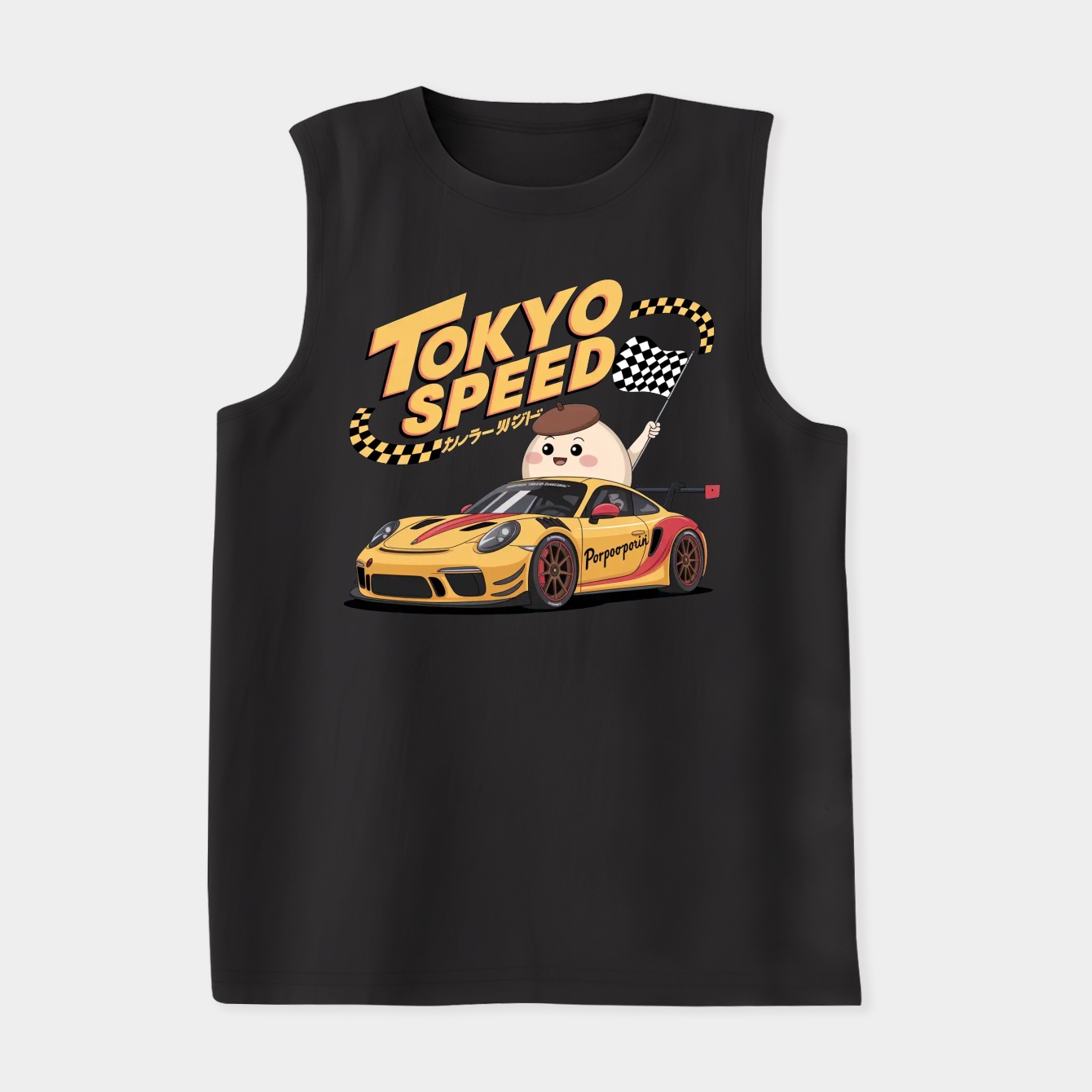 Hello Kitty And Friends Pompompurin Race Car Tokyo Speed Women's Soft Tank Top