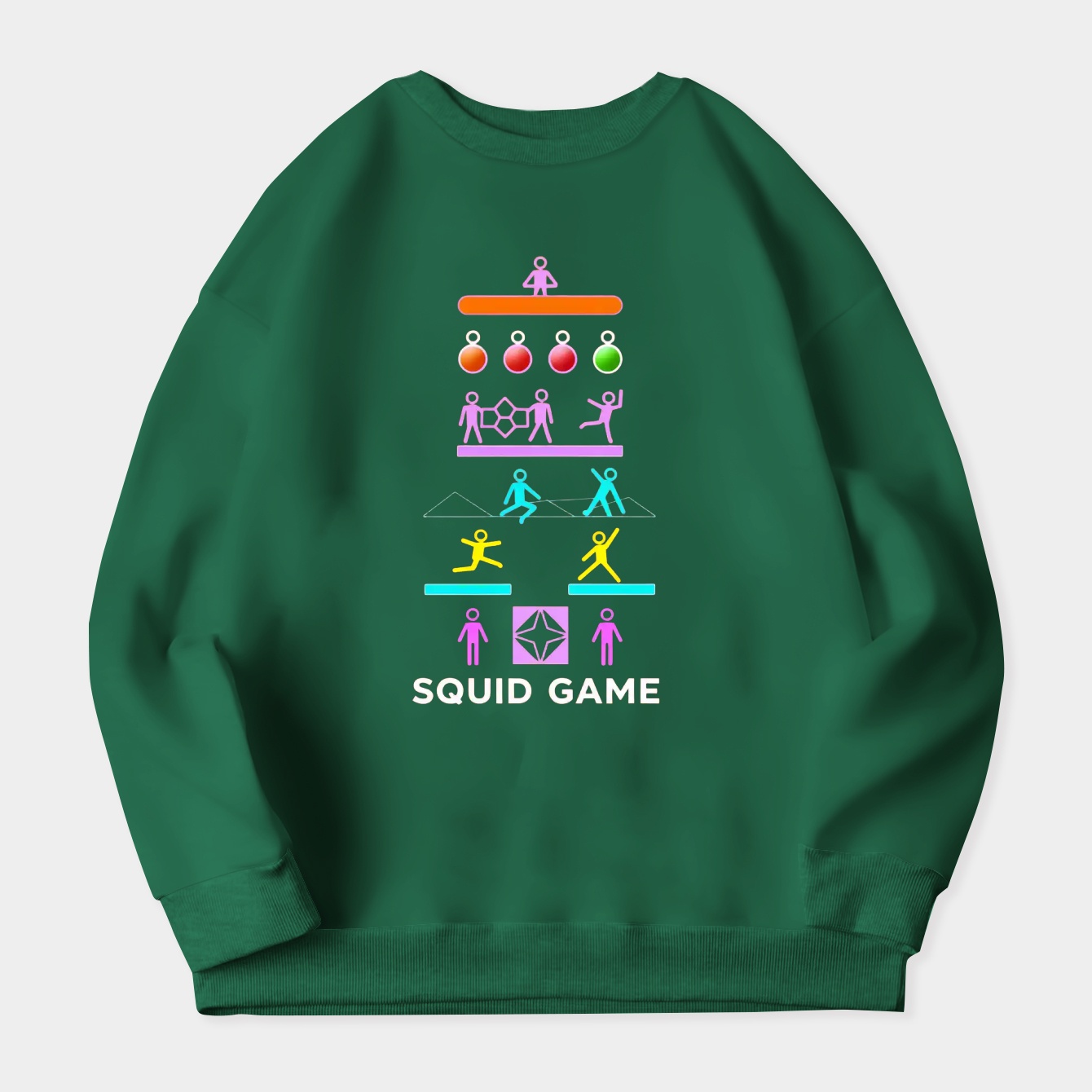 Squid Game Game Icons Mineral Wash Women's Crewneck Sweatshirt