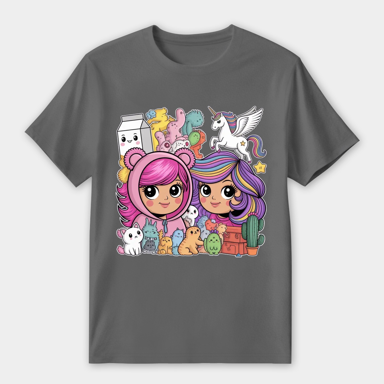 Colorful tokidoki characters in a group scene