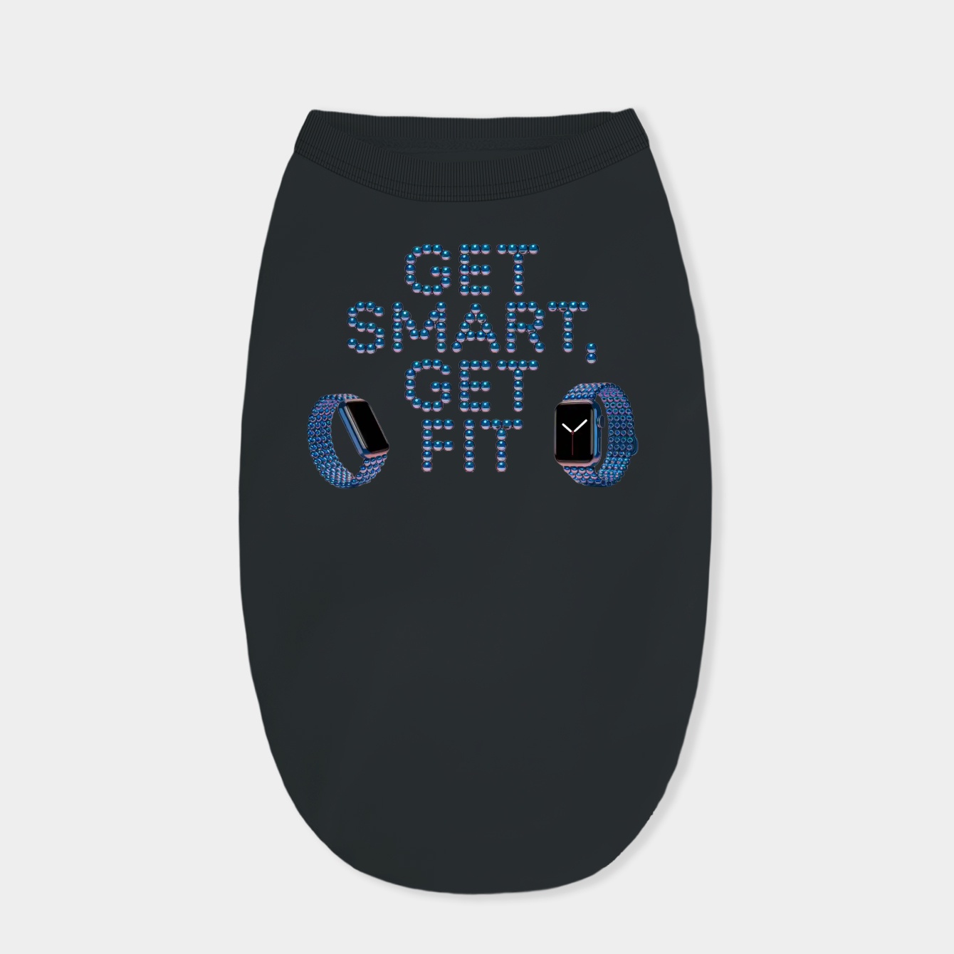 Tech Blue "Get Smart Get Fit Dog Shirt