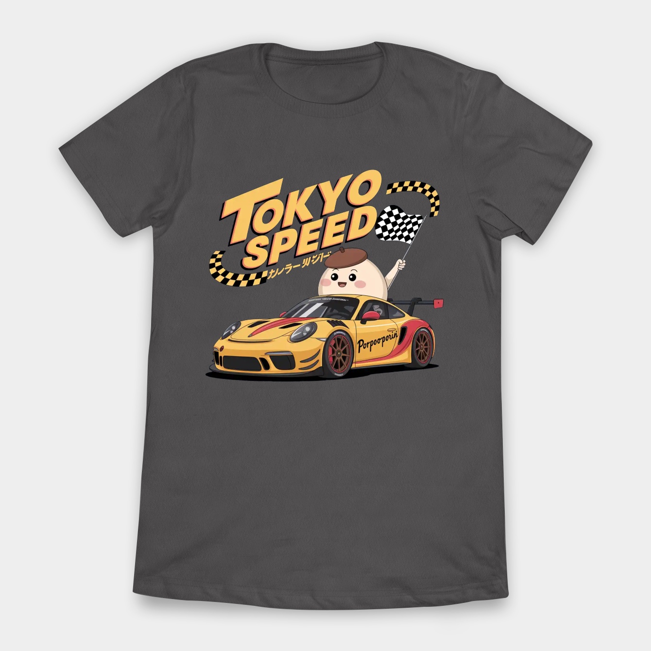 Hello Kitty And Friends Pompompurin Race Car Tokyo Speed Women's T-Shirt