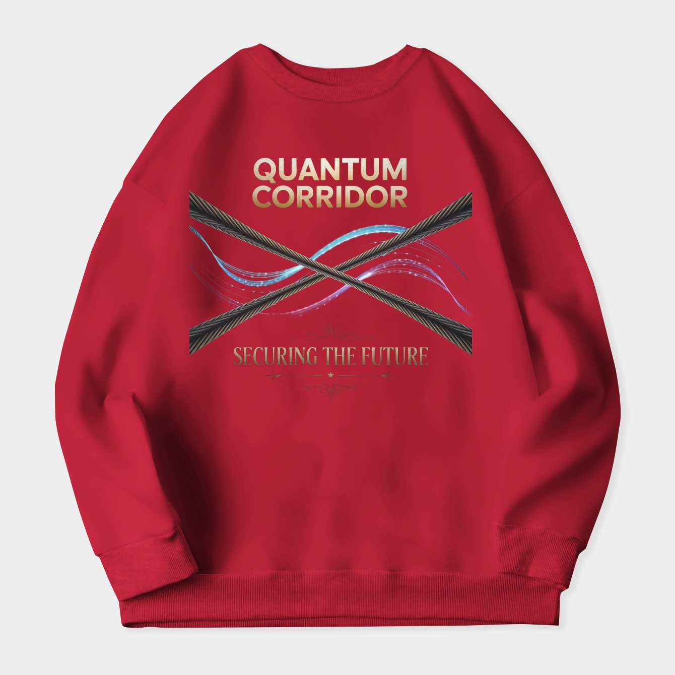 Quantum Corridor: Securing the Future Women's Crewneck Sweatshirt