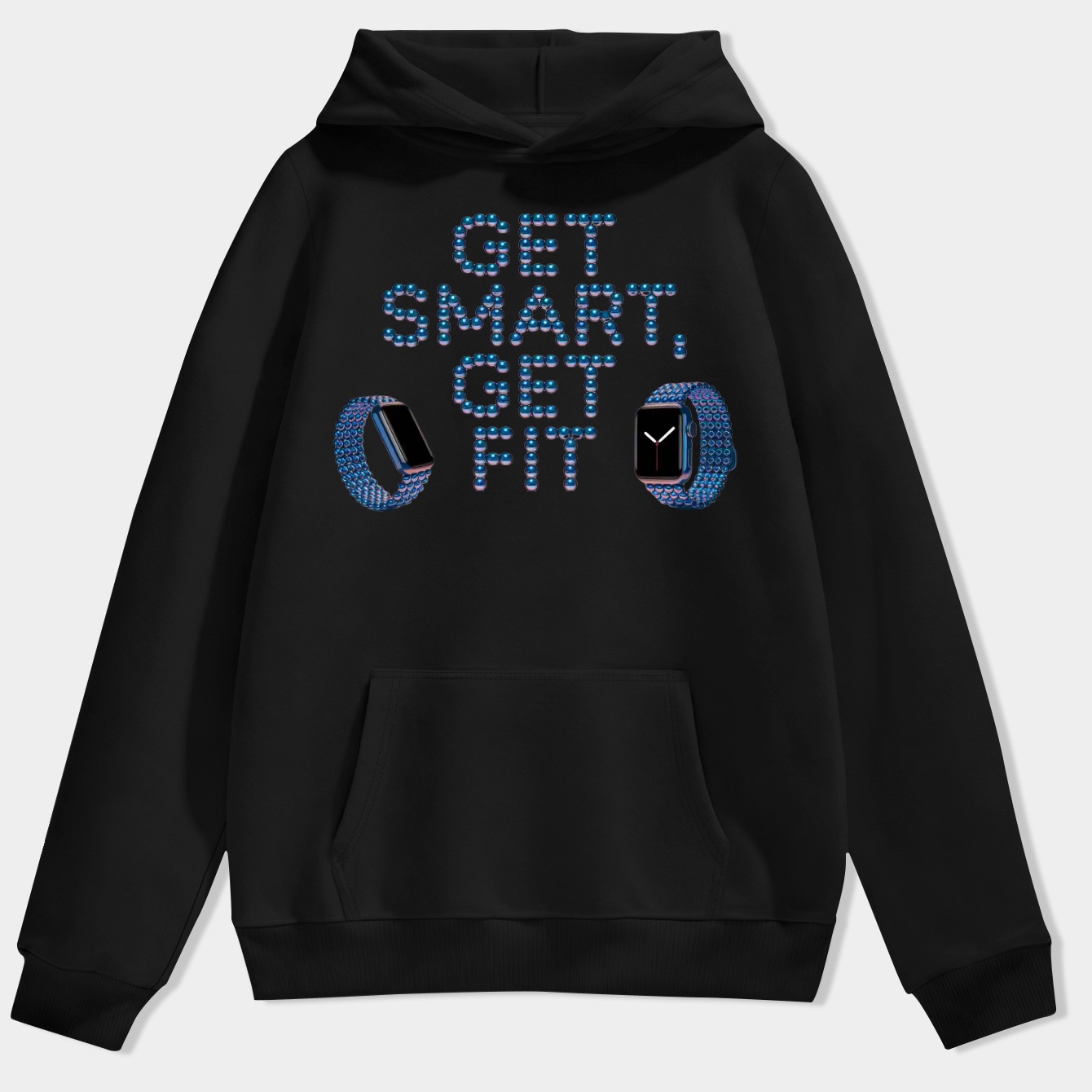 Tech Blue "Get Smart Get Fit Men's Hoodie