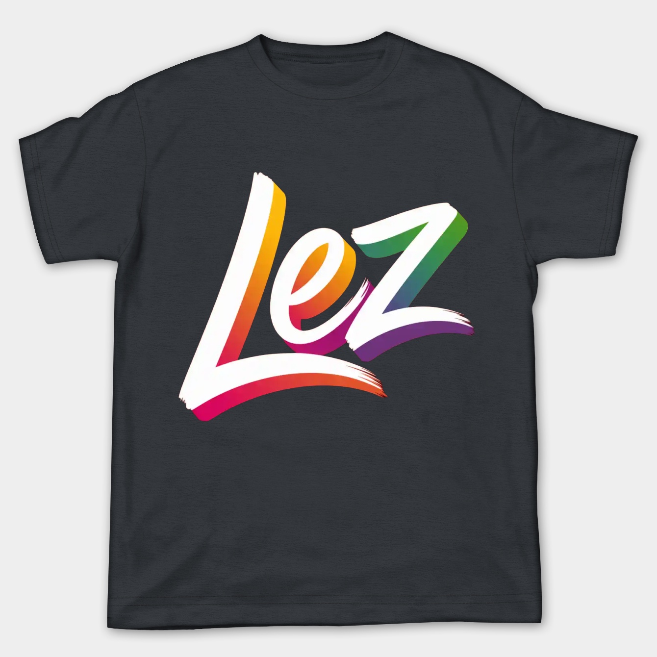 Rainbow Lez Pride Script Women's Plus Size T-shirt