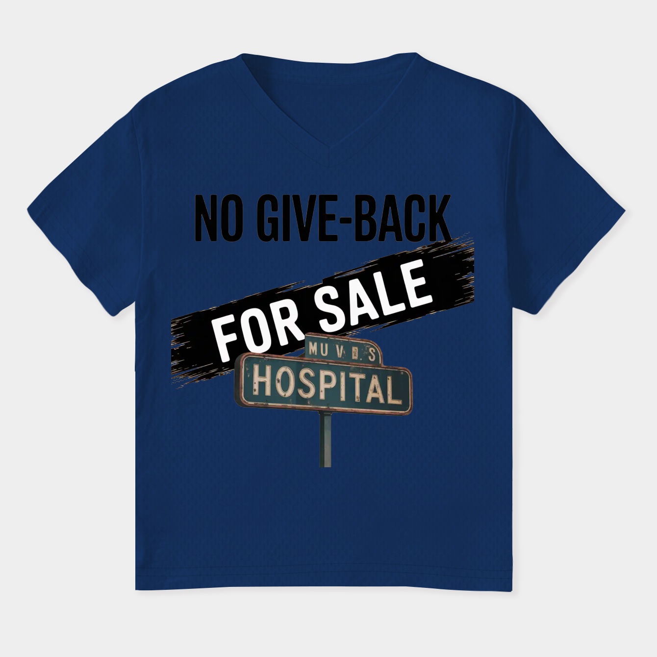 Hospital for Sale: No Give-Back Women's Plus Size V-Neck T-Shirt