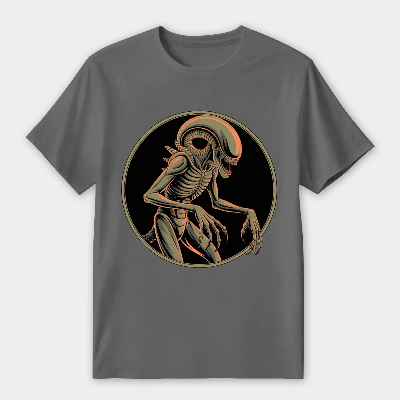 Alien Creature in Circular Frame Women's Premium Soft T-Shirt