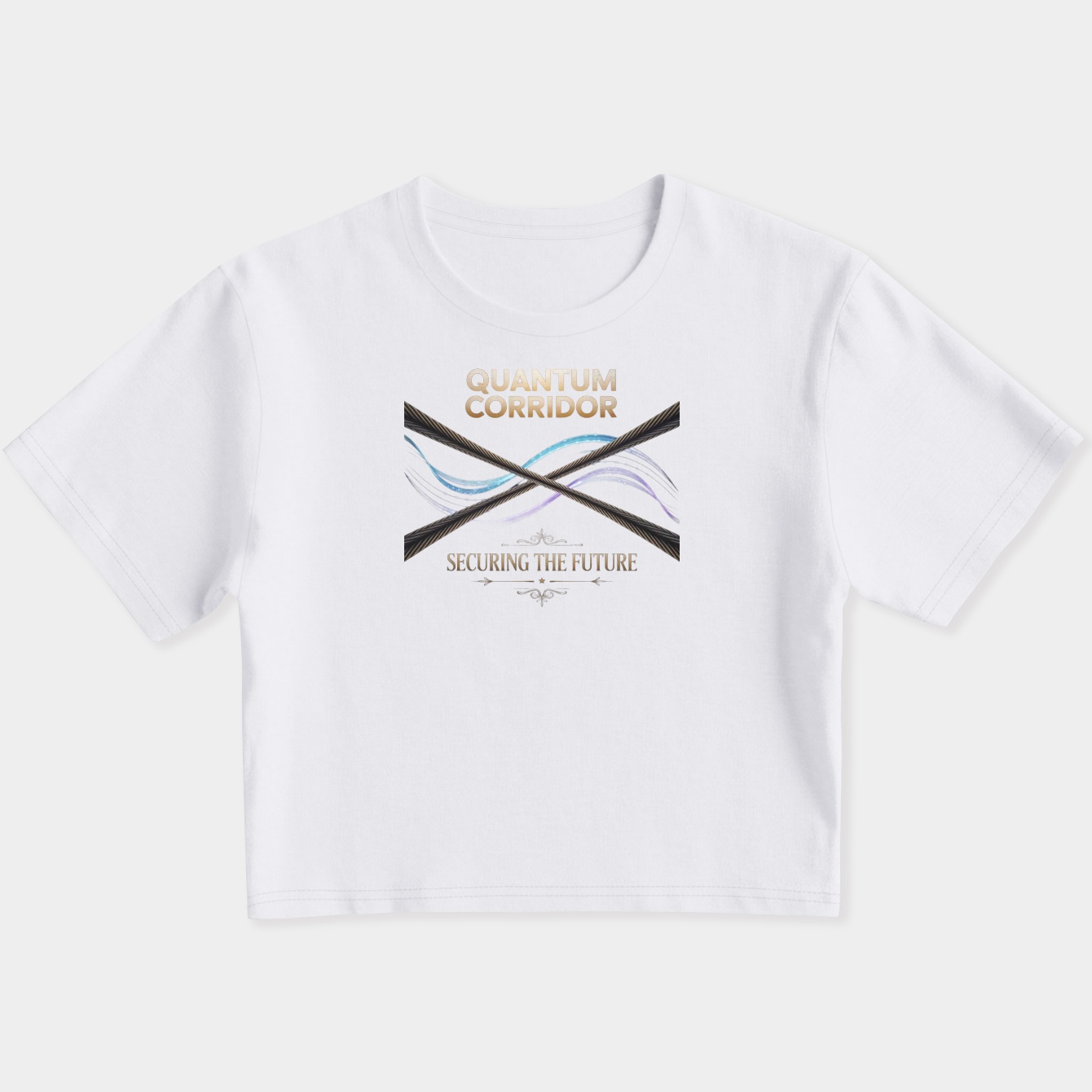 Quantum Corridor: Securing the Future Women's Slim Fit Baby Tee