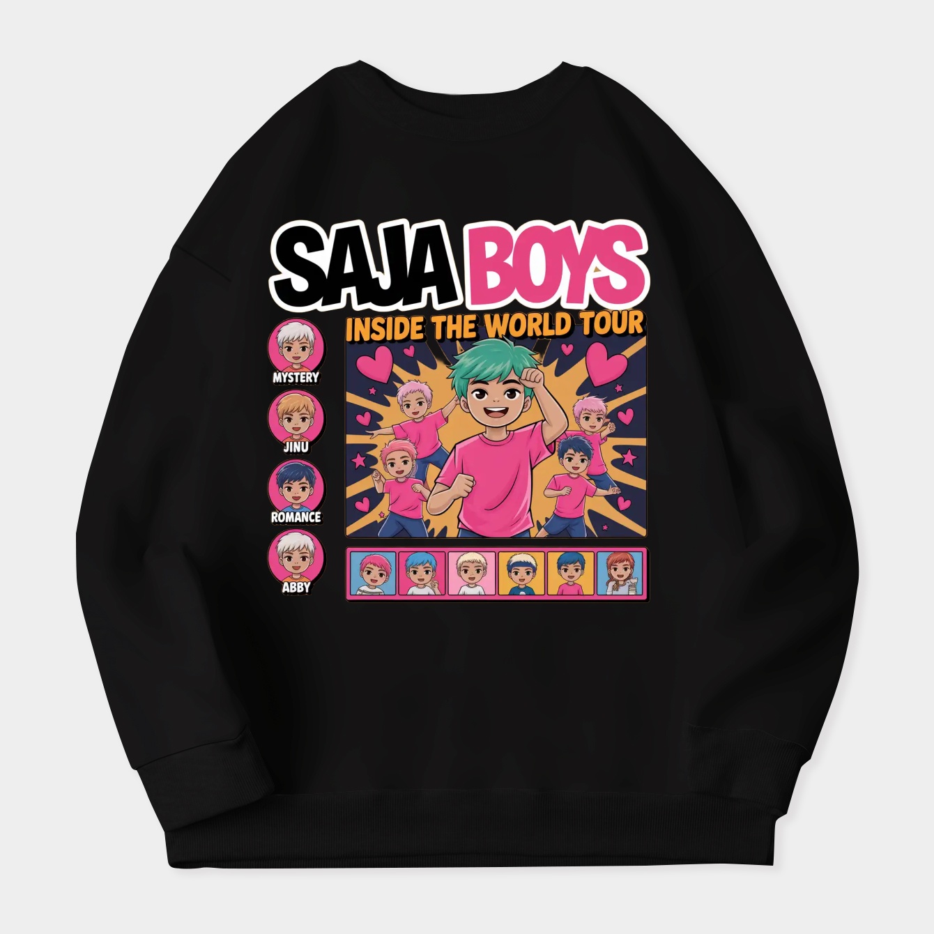 KPop Demon Hunters Saja Boys Magazine Women's Crewneck Sweatshirt