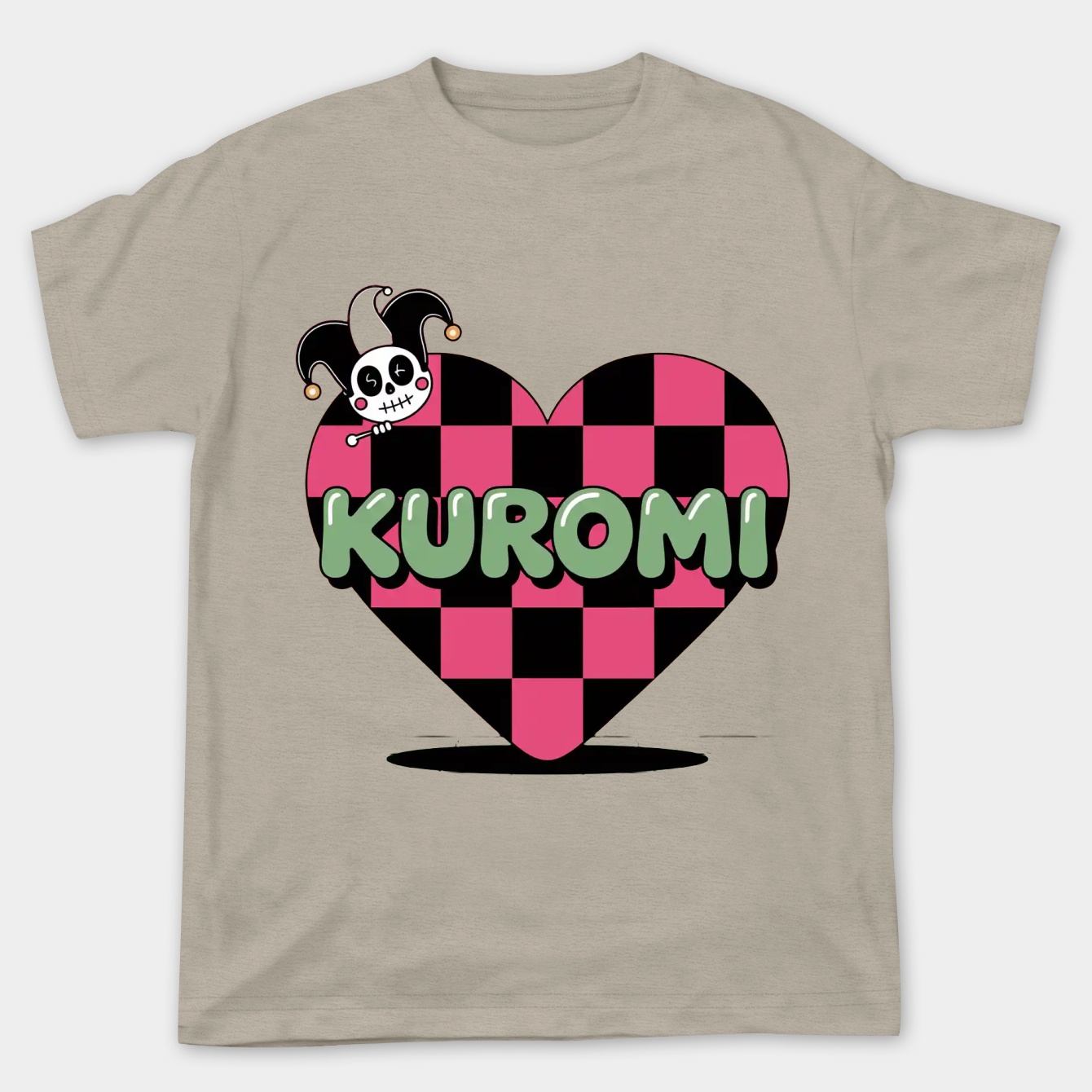 Kuromi Pink & Black Checker Heart