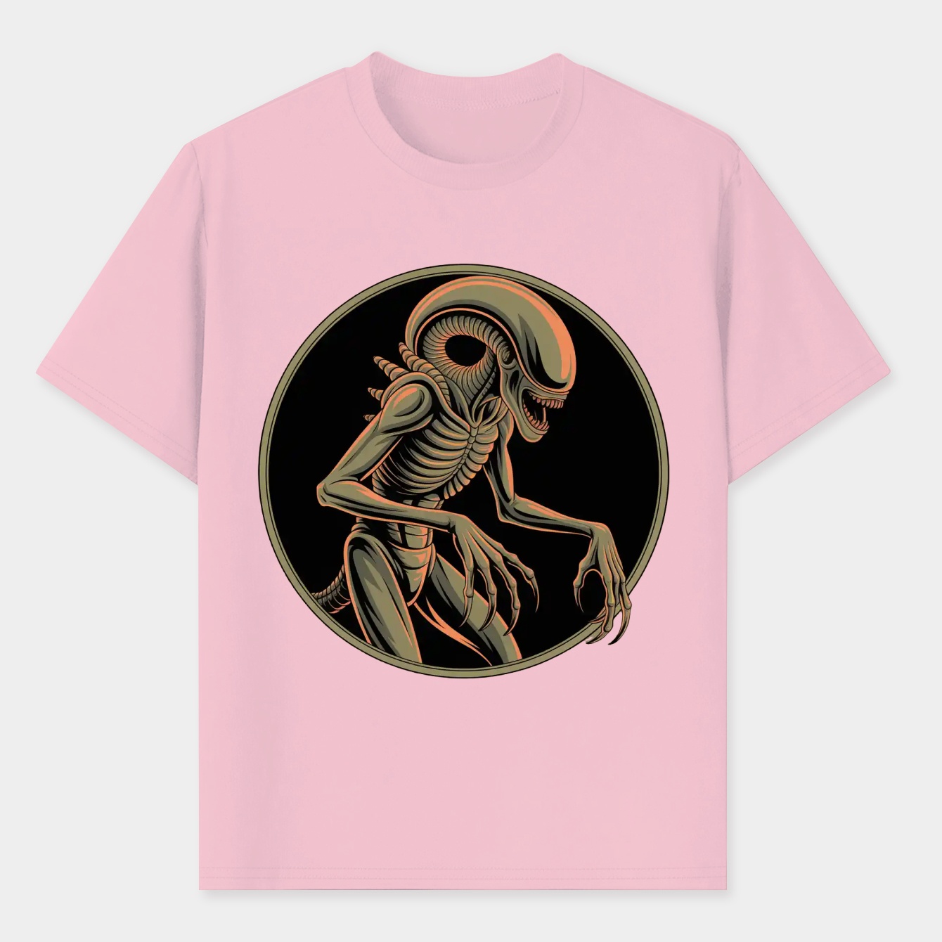 Alien Creature in Circular Frame Men's T-Shirt