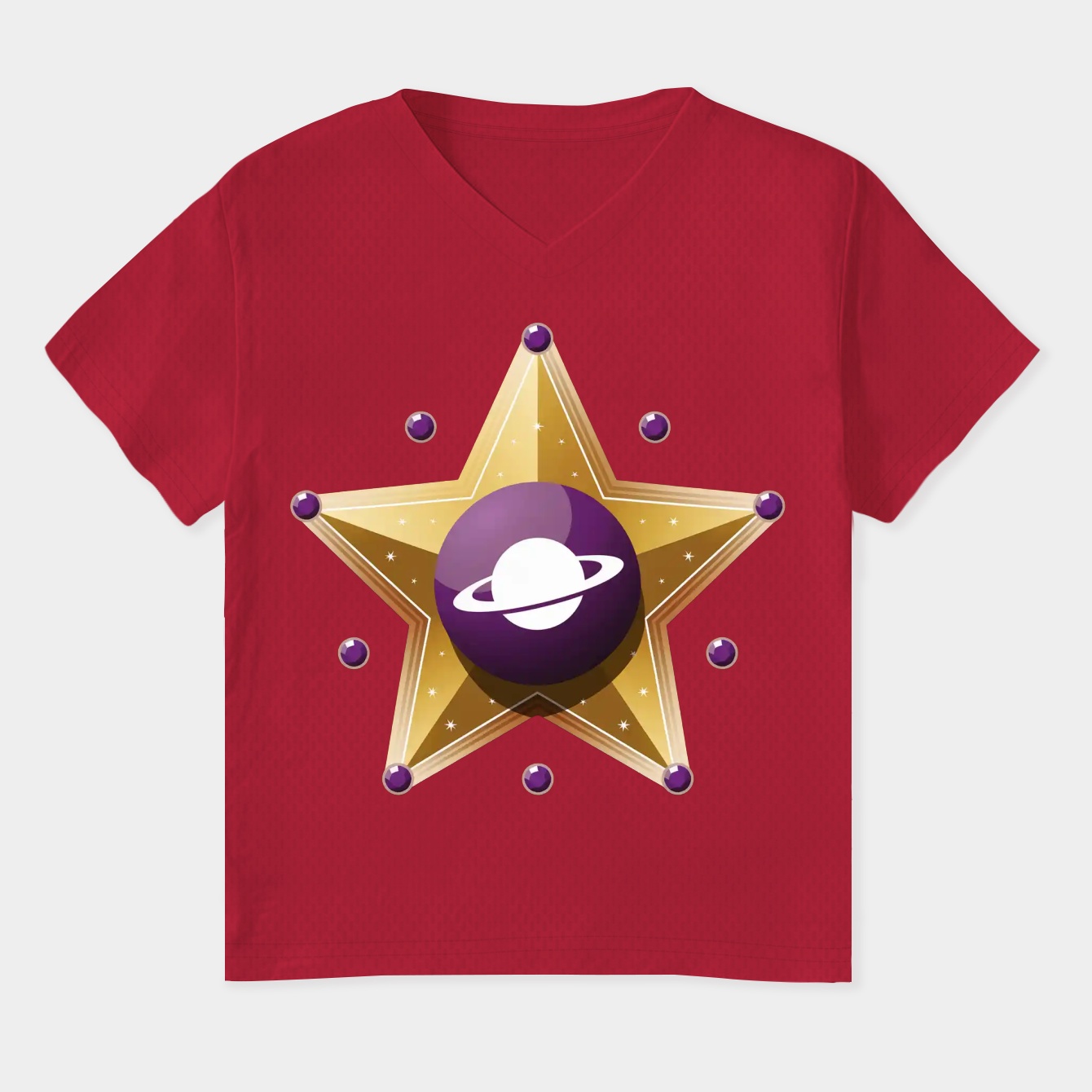Star of Saturn Women's Plus Size V-Neck T-Shirt