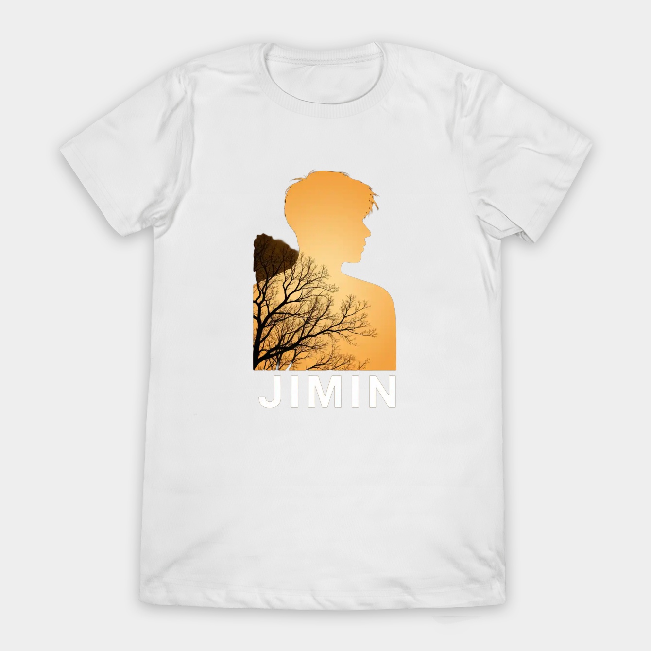 BTS Chim chim side silhouette (white and branches) | BTS Army kpop Women's T-Shirt