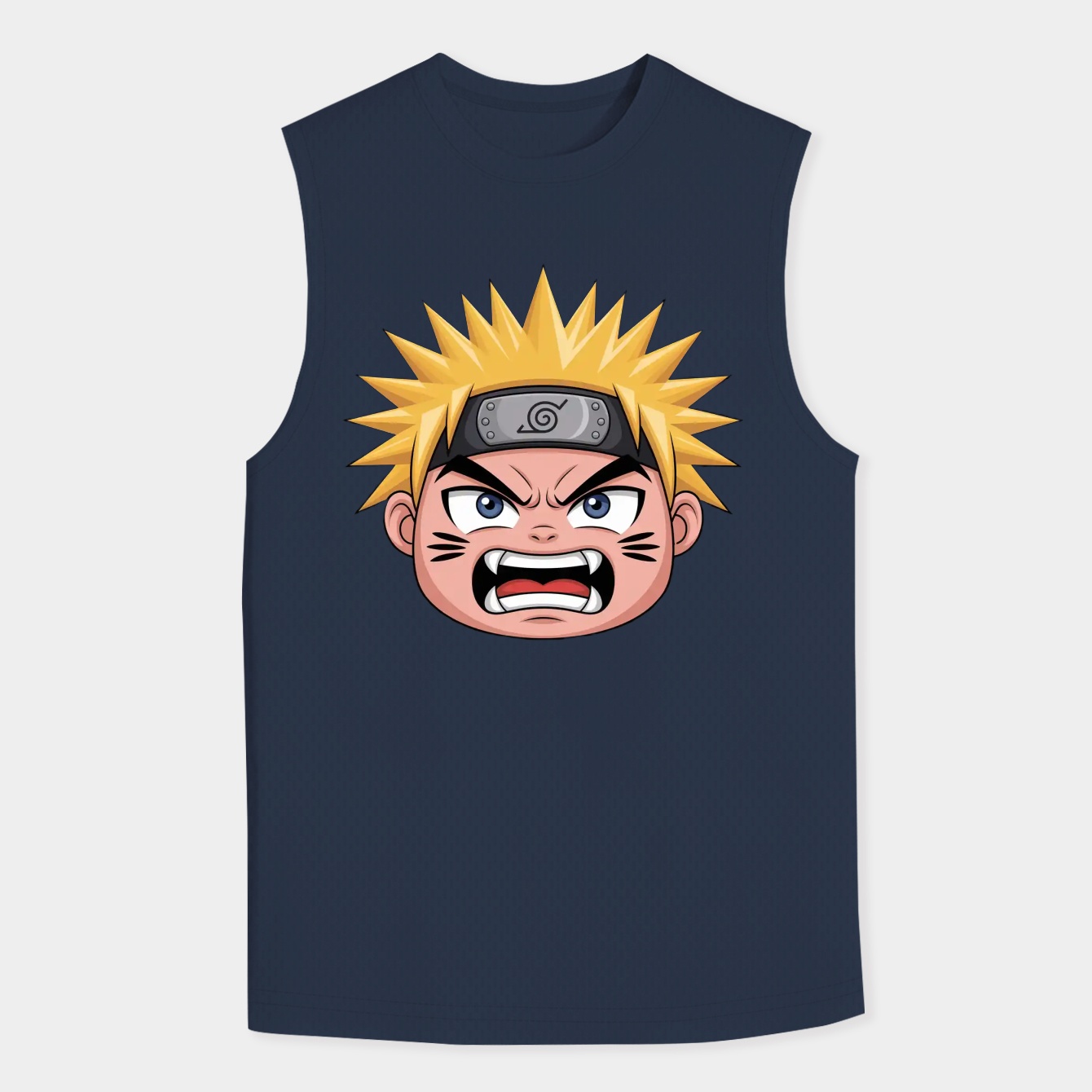 Naruto with a chibi style Men's Big & Tall Tank Top