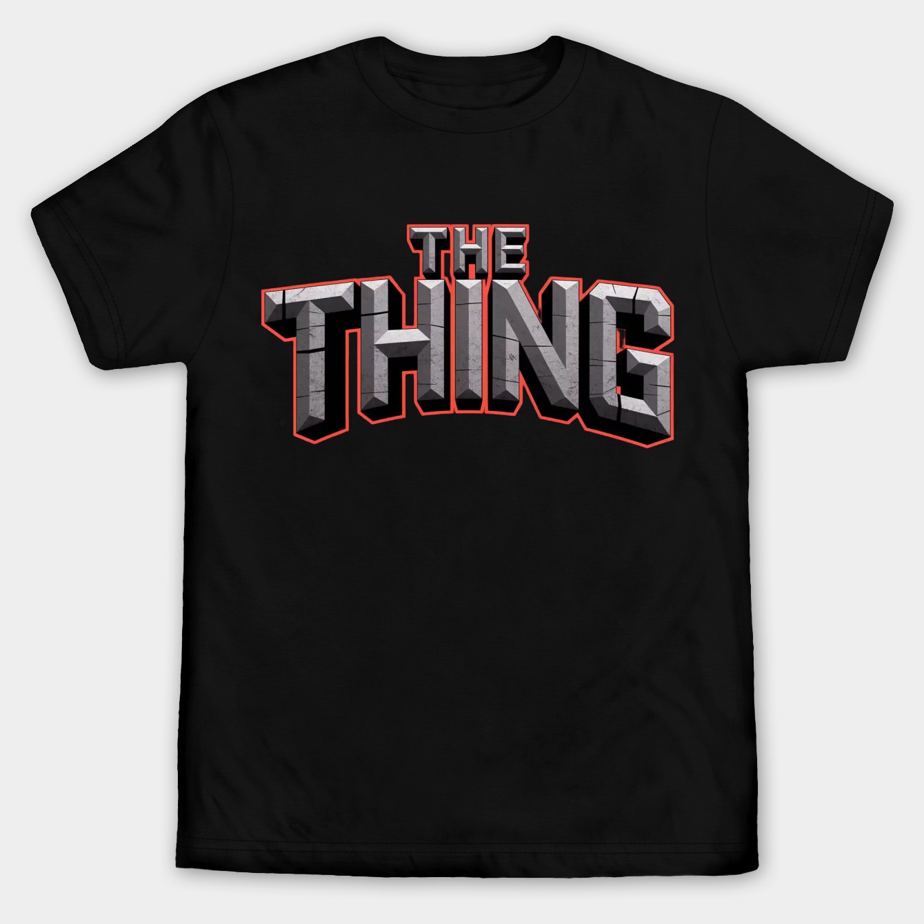 The Thing Logo Text Design Men's Big & Tall T-shirt