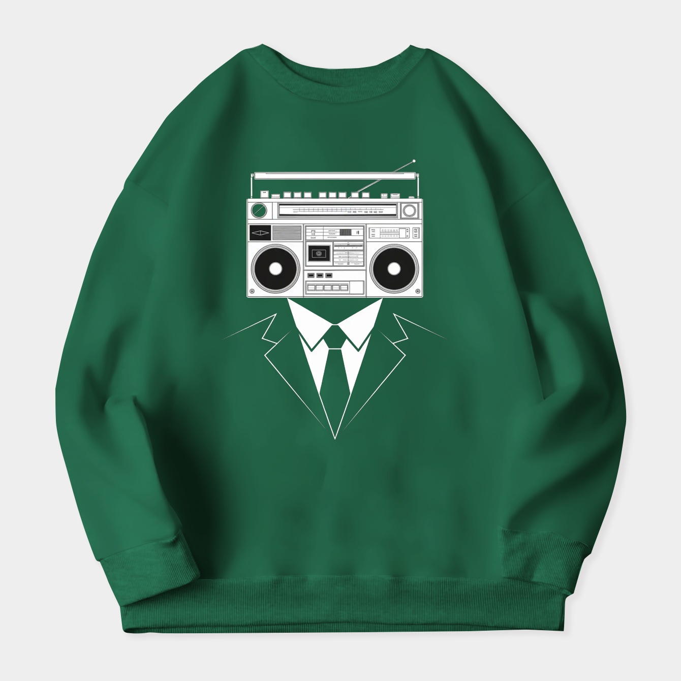 radiohead boombox suit fusion Women's Crewneck Sweatshirt