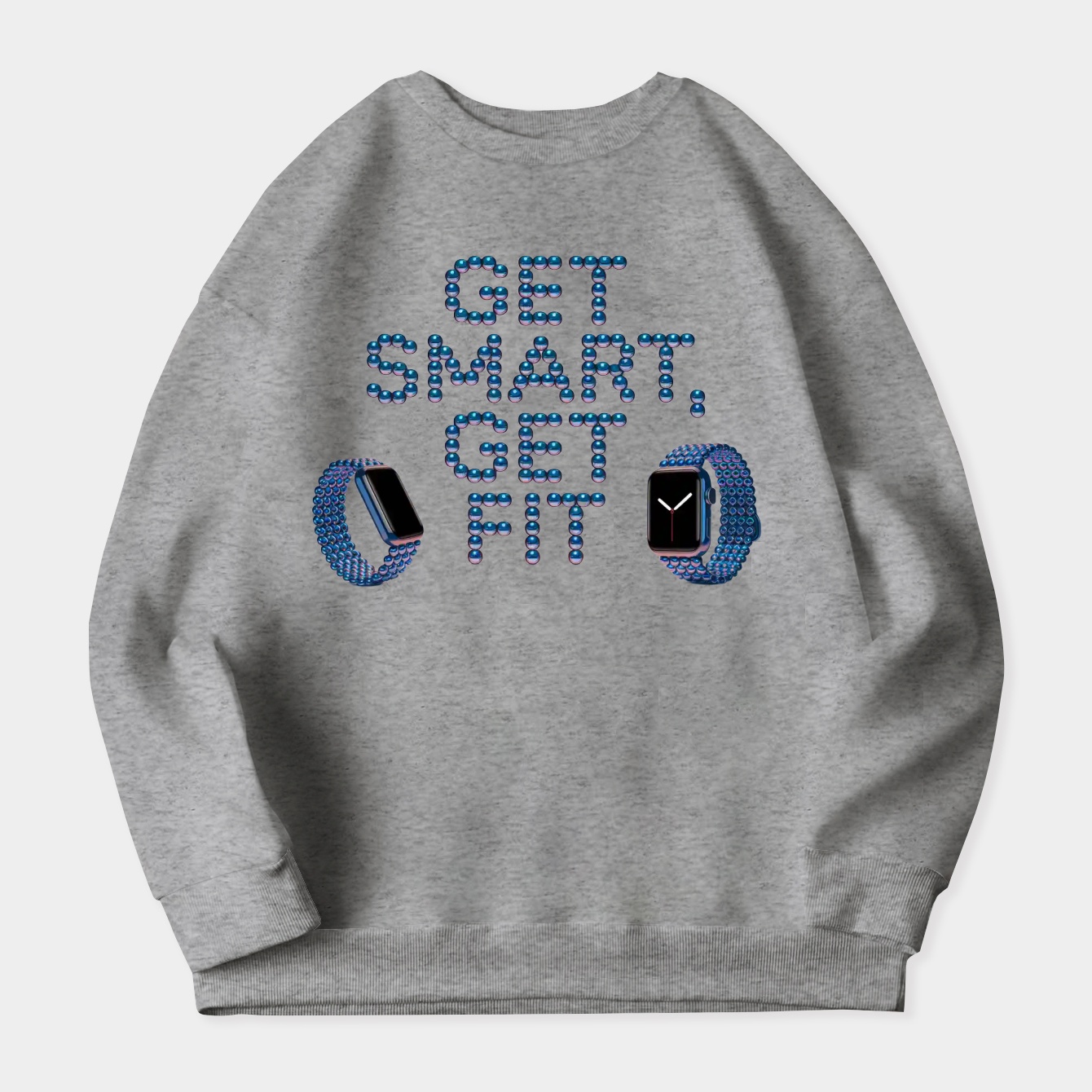 Tech Blue "Get Smart Get Fit Women's Plus Size Sweatshirt
