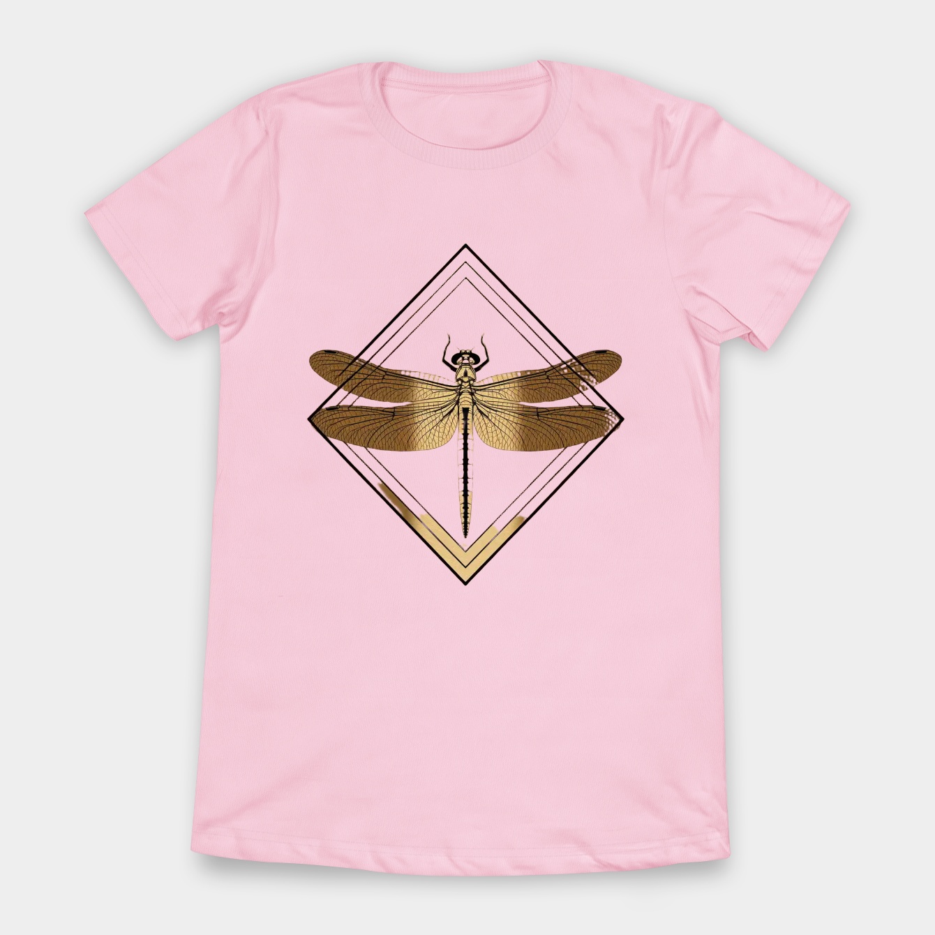 Dragonfly Geometric x Black Women's T-Shirt