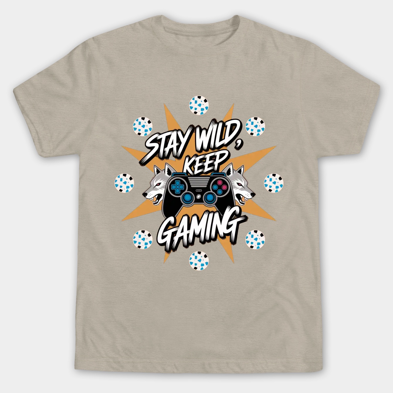 Stay Wild Retro Gamer Wolves