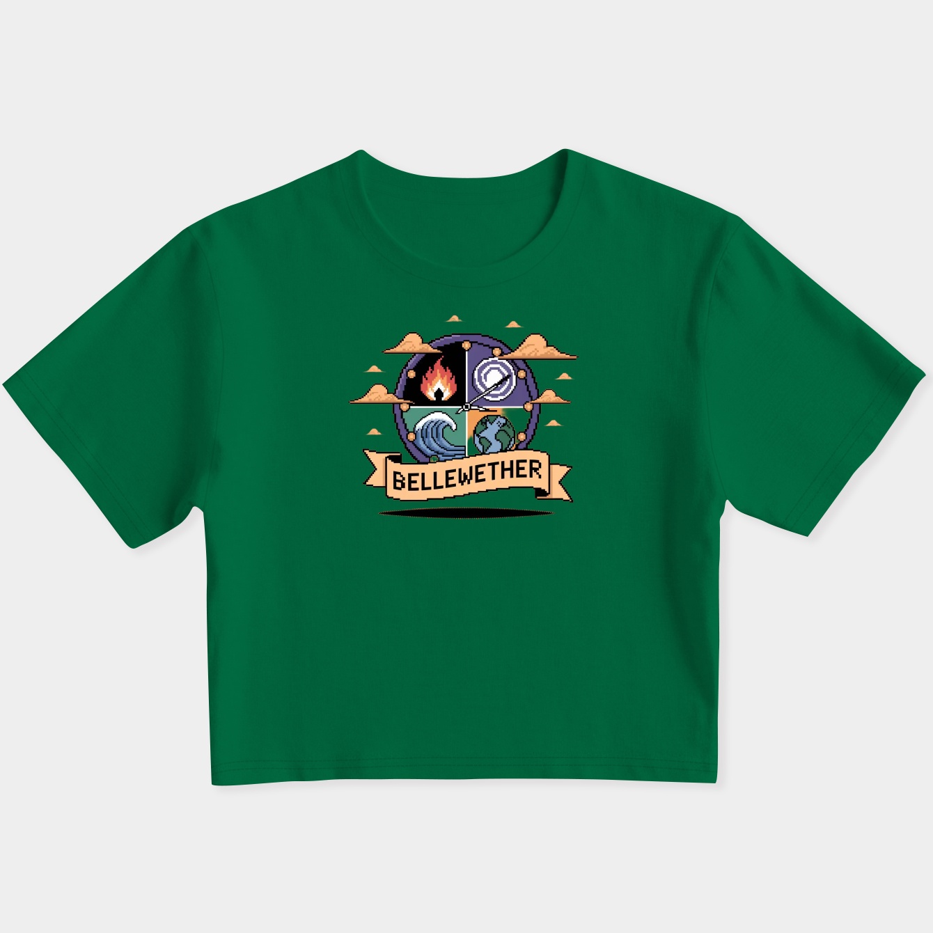 Bellwether Pixel Disaster Clock Women's Slim Fit Baby Tee