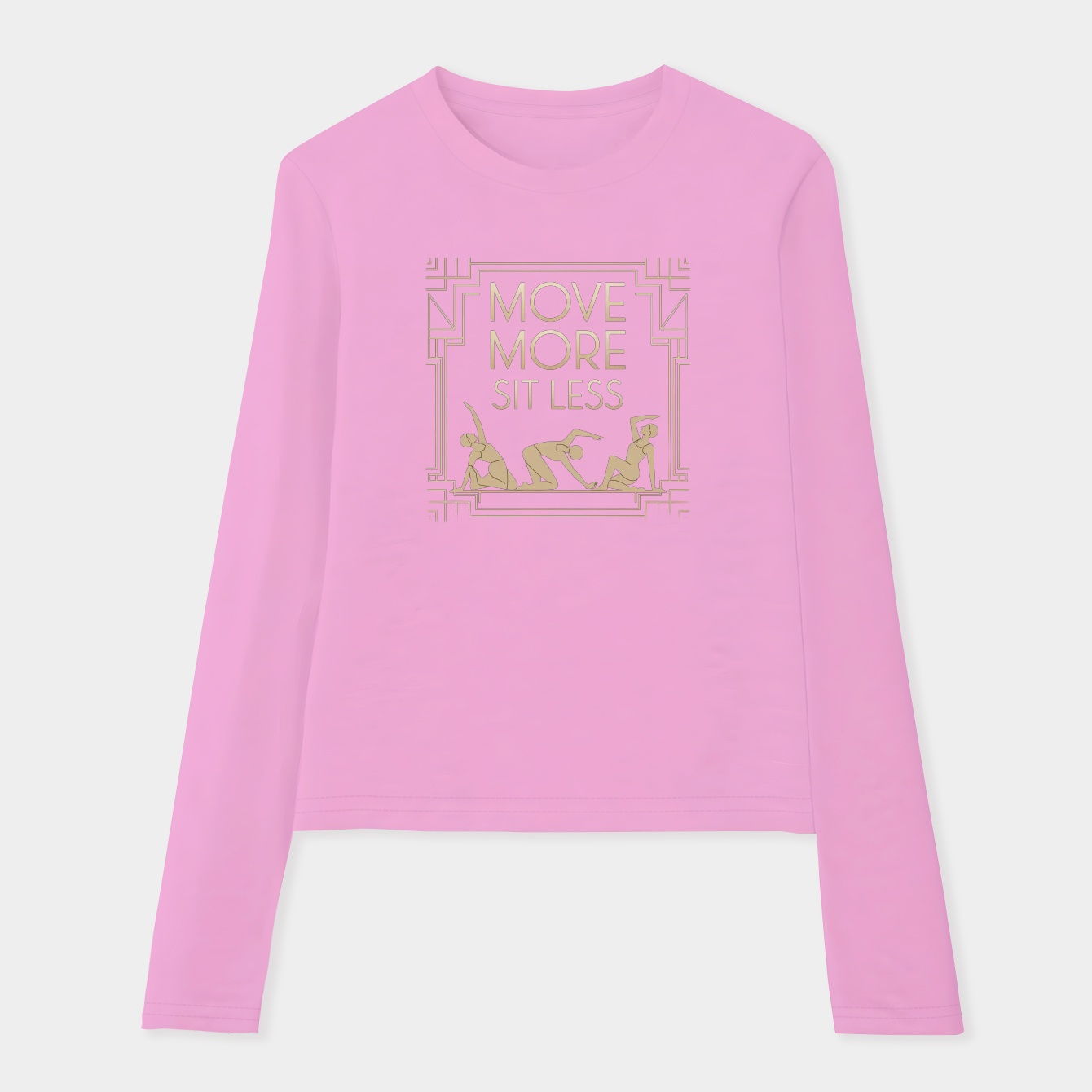 Move More Sit Less Deco Women's Soft Long Sleeve T-Shirt