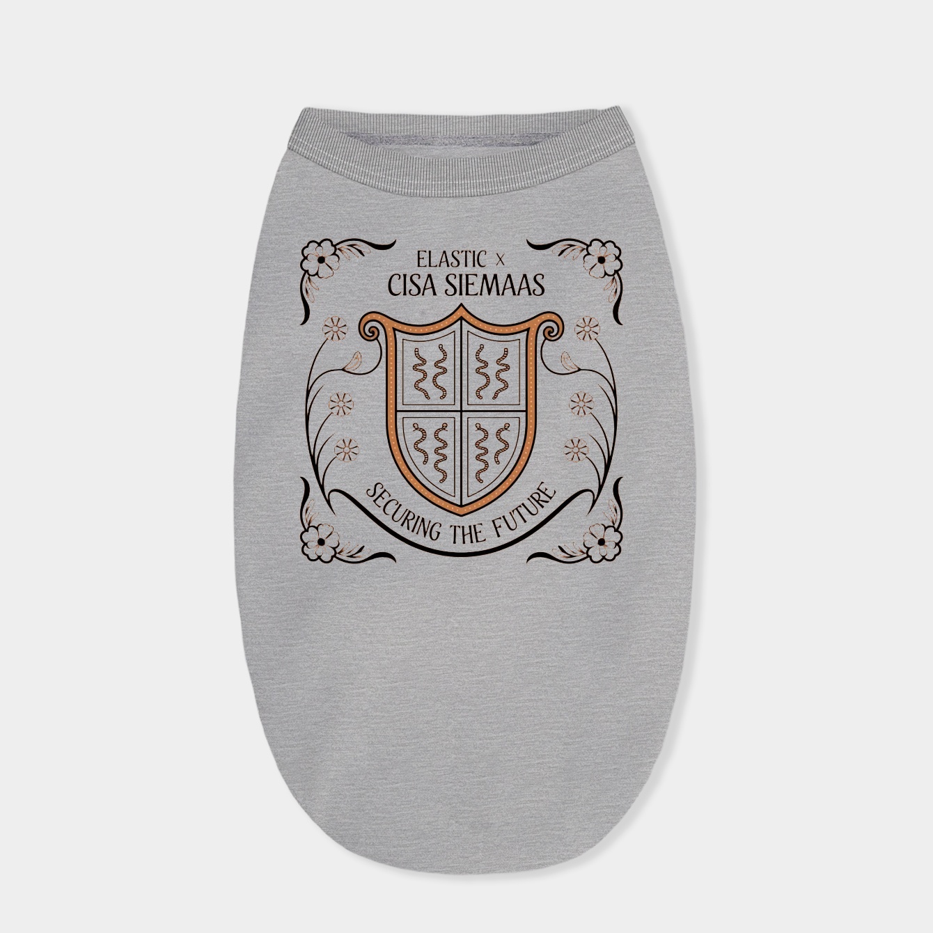 Art Nouveau Cybersecurity Shield Emblem Dog Shirt