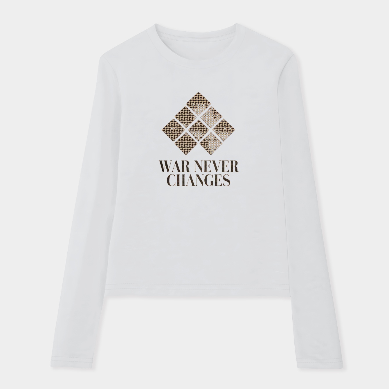 War Never Changes Houndstooth Cluster Women's Soft Long Sleeve T-Shirt