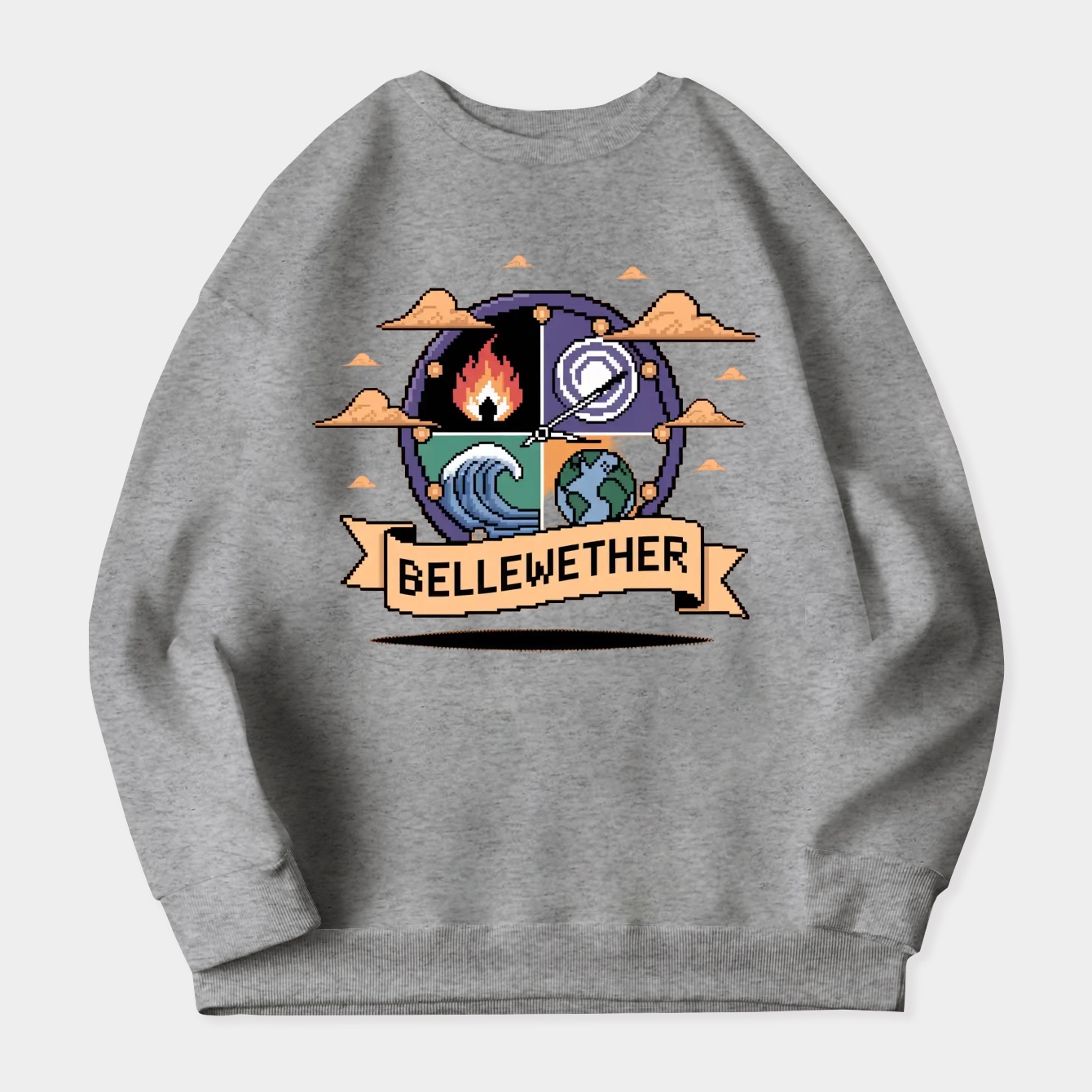 Bellwether Pixel Disaster Clock Women's Plus Size Sweatshirt