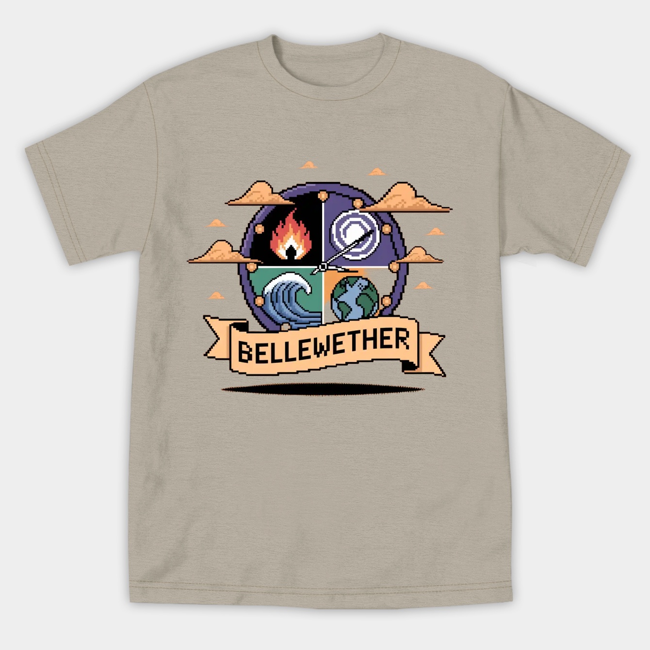 Bellwether Pixel Disaster Clock Women's Athletic Performance T-Shirt