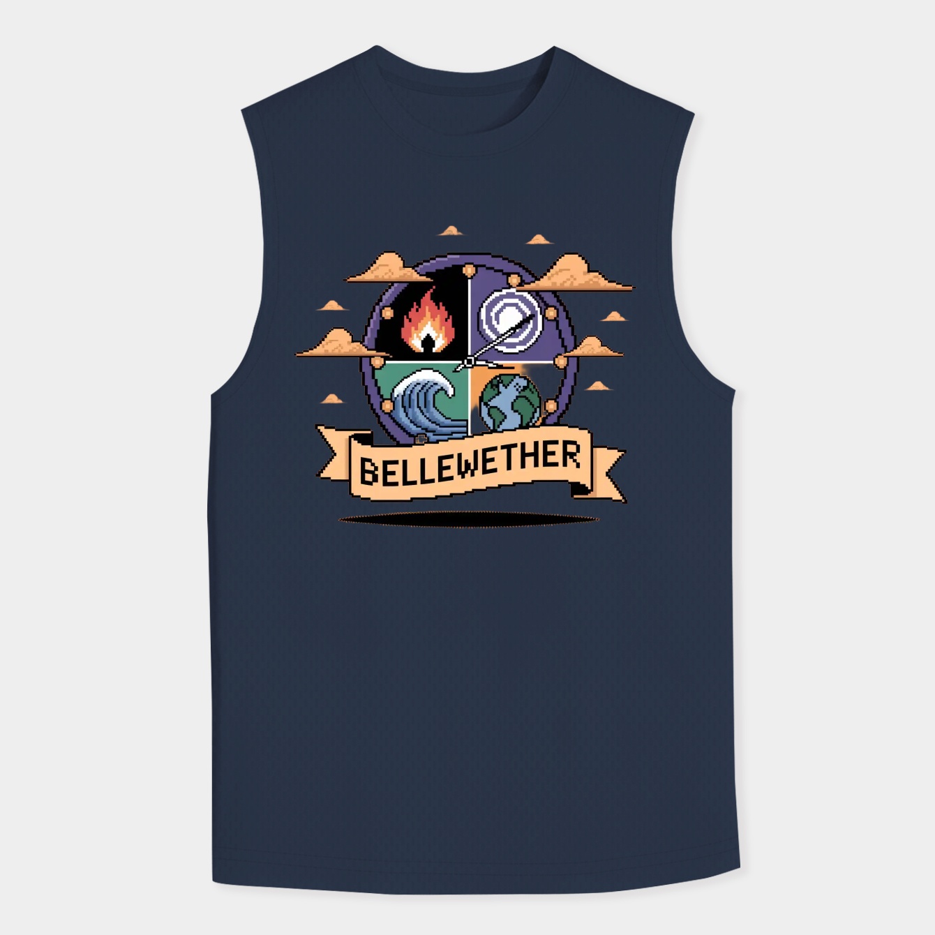 Bellwether Pixel Disaster Clock Men's Tank Top
