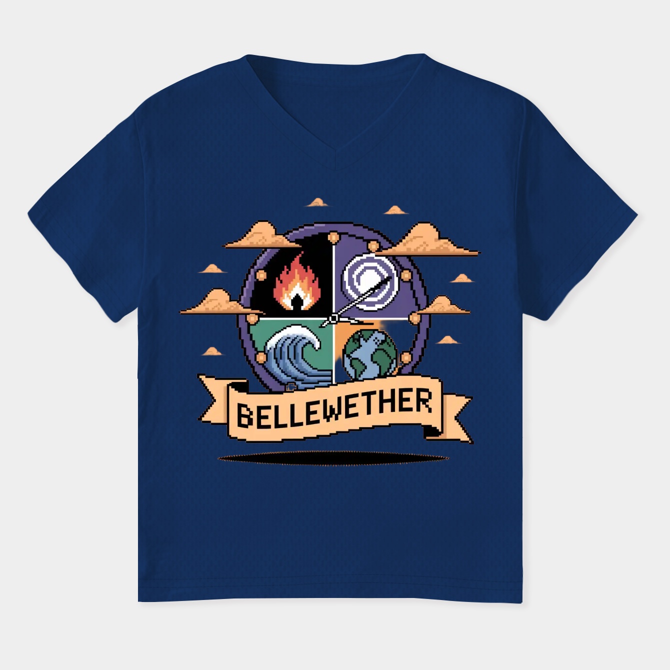 Bellwether Pixel Disaster Clock Women's Plus Size V-Neck T-Shirt