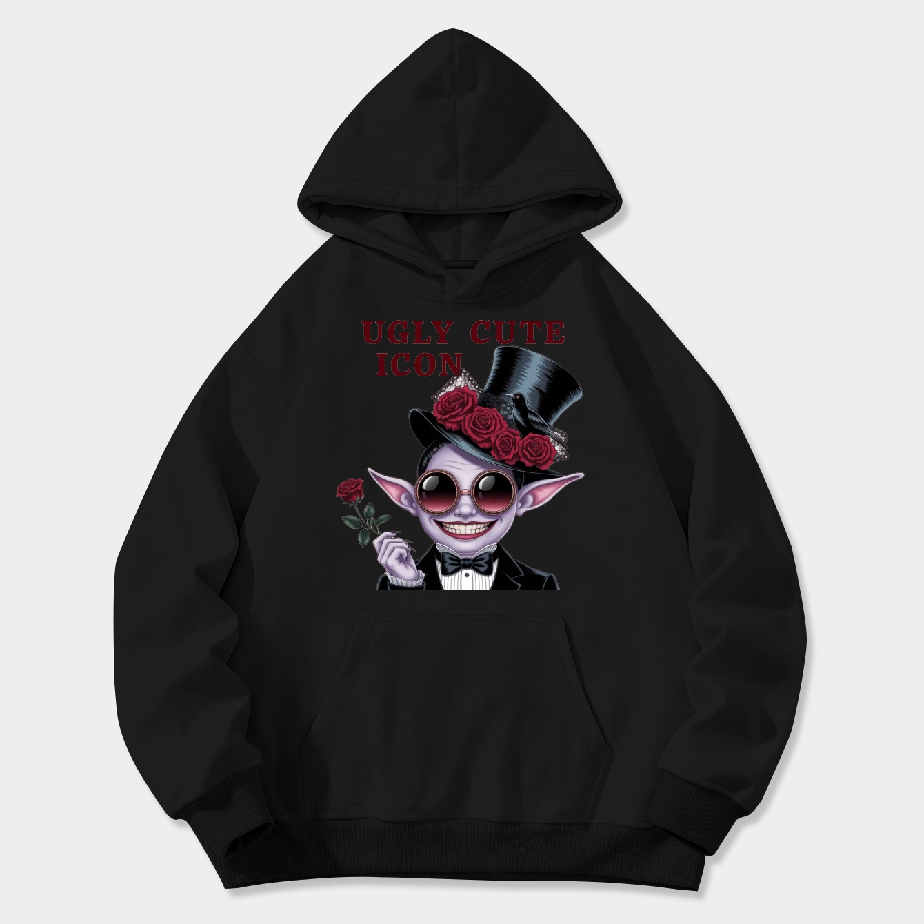 Ugly Cute Icon Gothic Labubu Women's Plus Size Hoodie