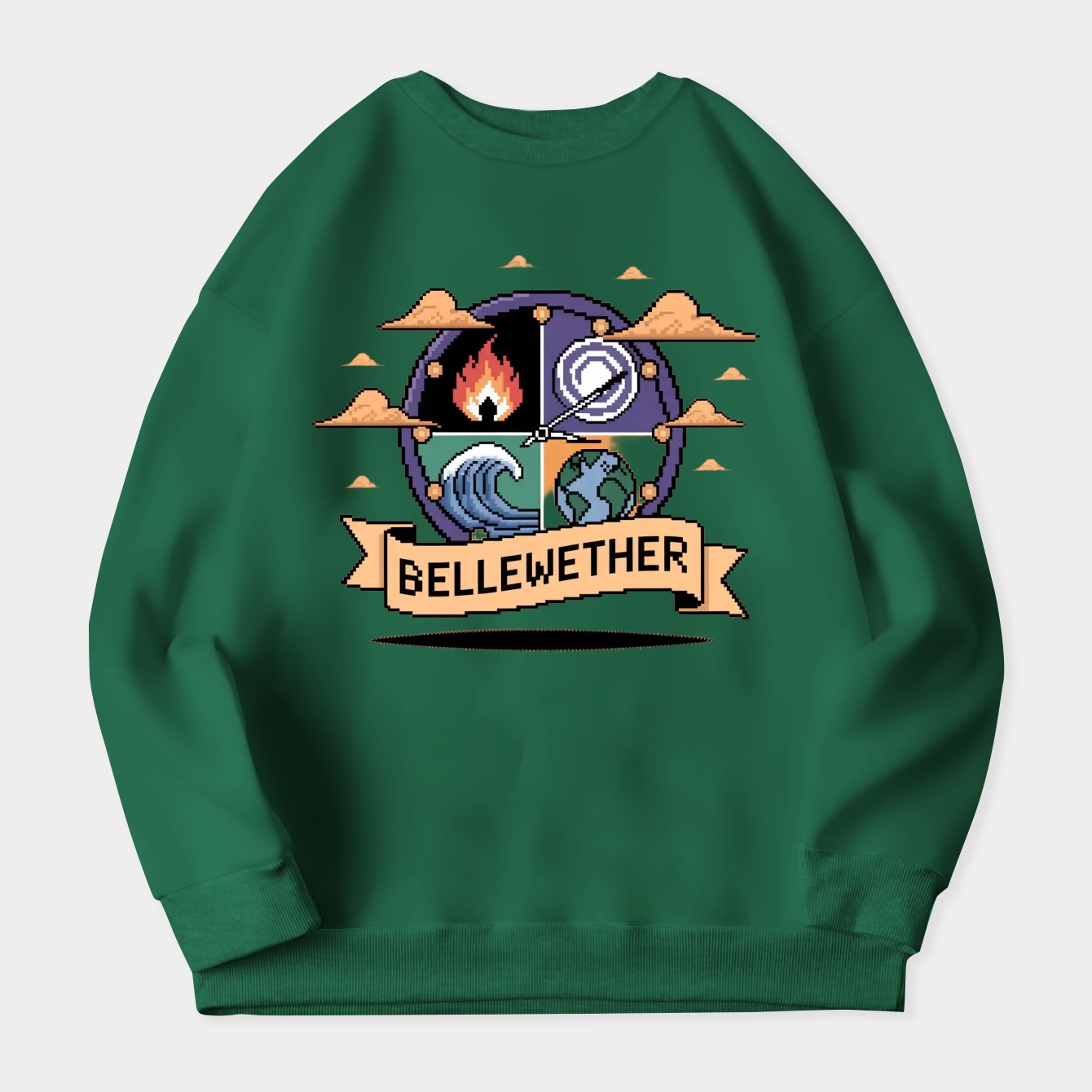 Bellwether Pixel Disaster Clock Women's Crewneck Sweatshirt