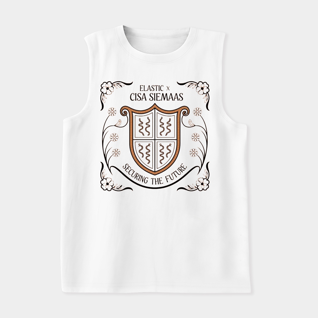 Art Nouveau Cybersecurity Shield Emblem Women's Soft Tank Top