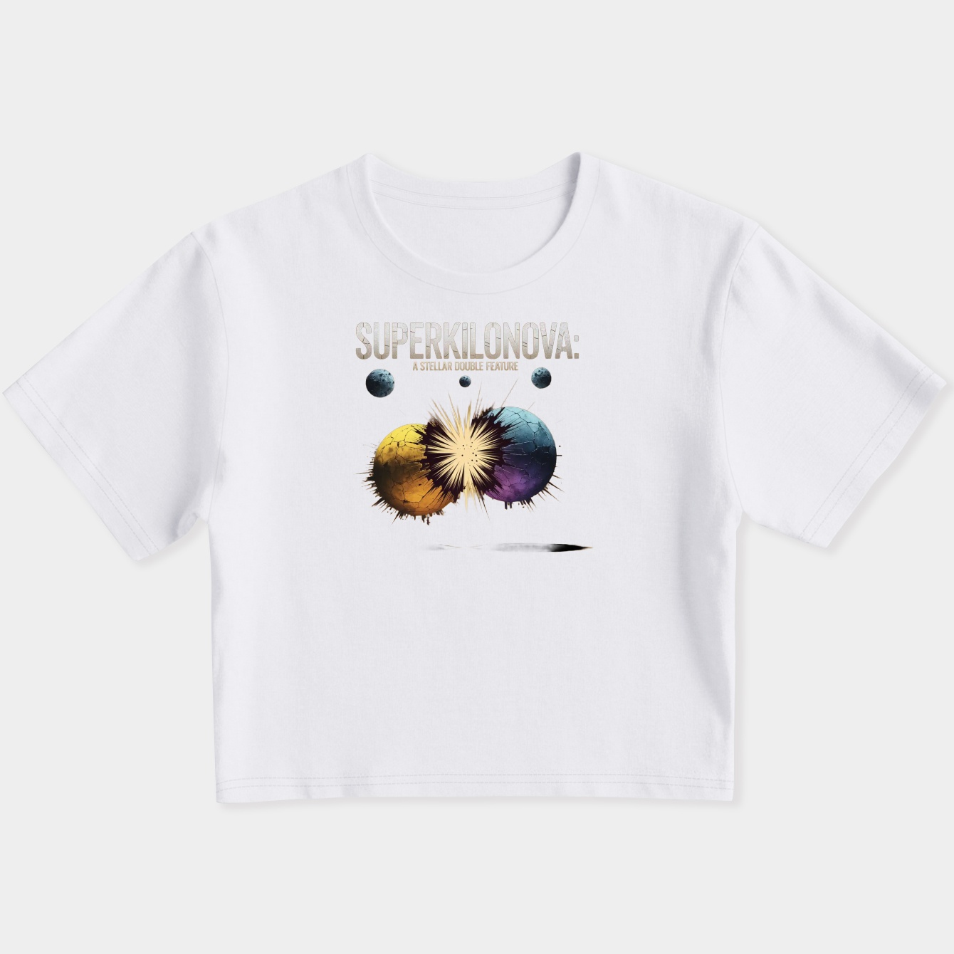Superkilonova: Stellar Double Impact Women's Slim Fit Baby Tee