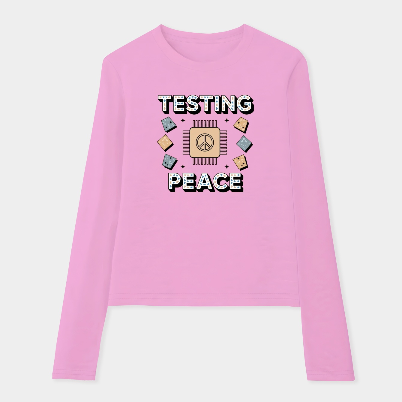 Testing for Peace Microchip Women's Soft Long Sleeve T-Shirt