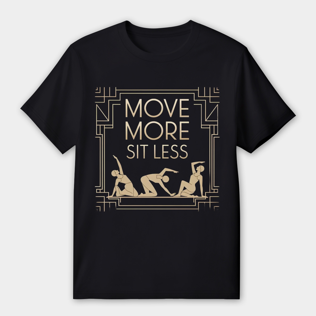 Move More Sit Less Deco Women's Premium Soft T-Shirt