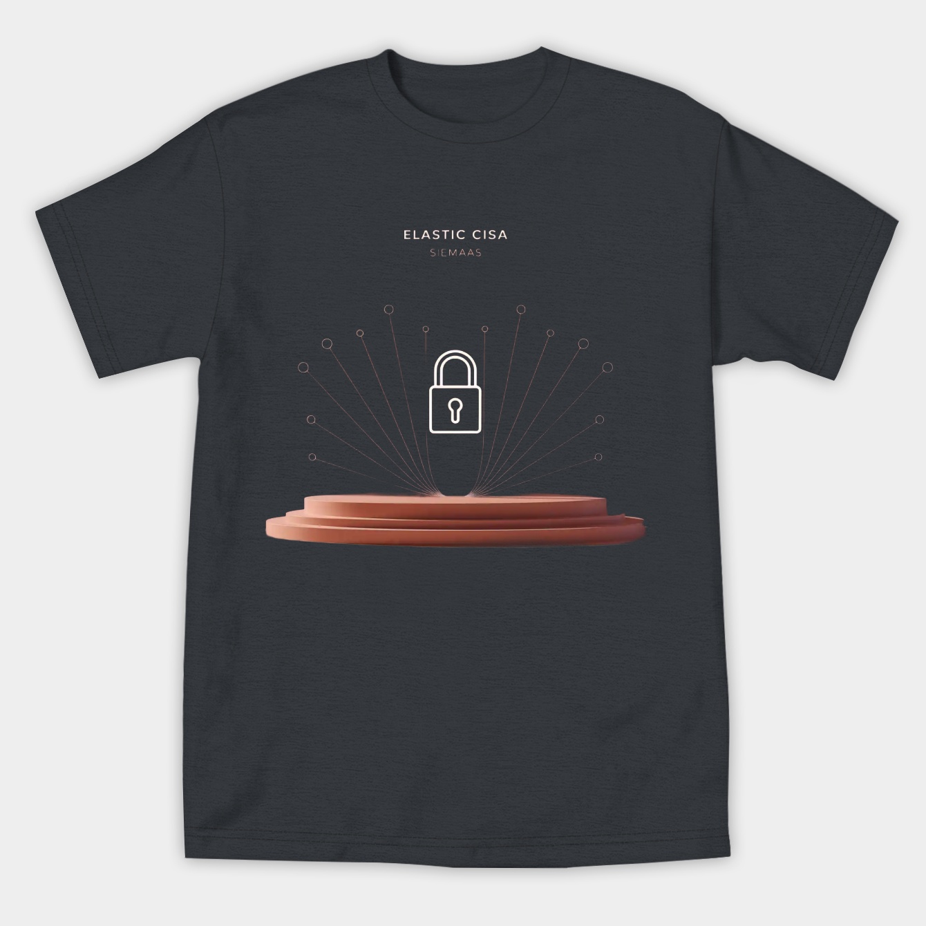 Secure Network Connectivity Padlock Women's Athletic Performance T-Shirt