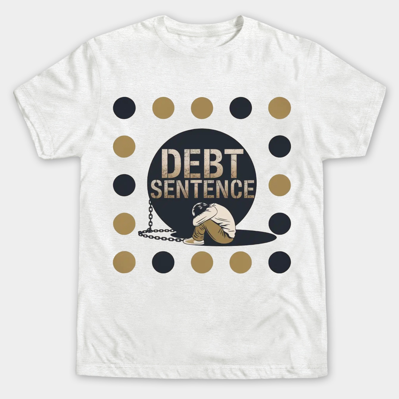 Student Crushed by Debt Sentence Men's Big & Tall T-shirt