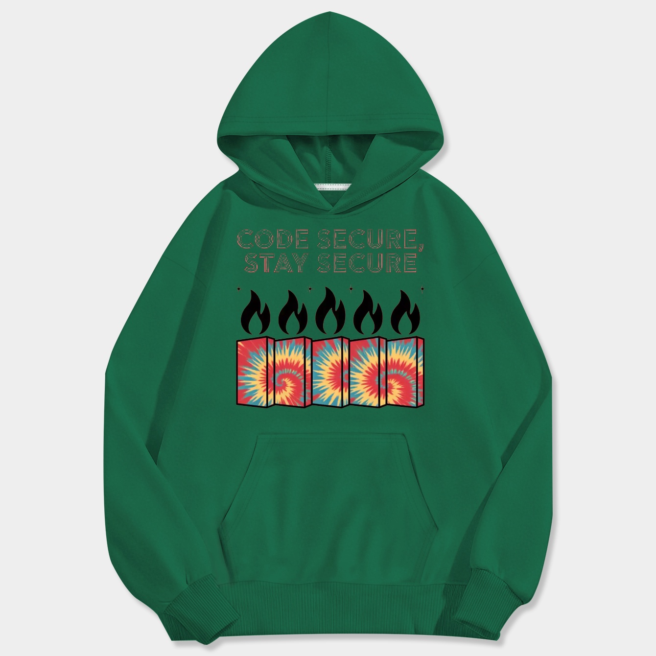 Tie-Dye Firewall Code Secure Men's Big & Tall Hoodie