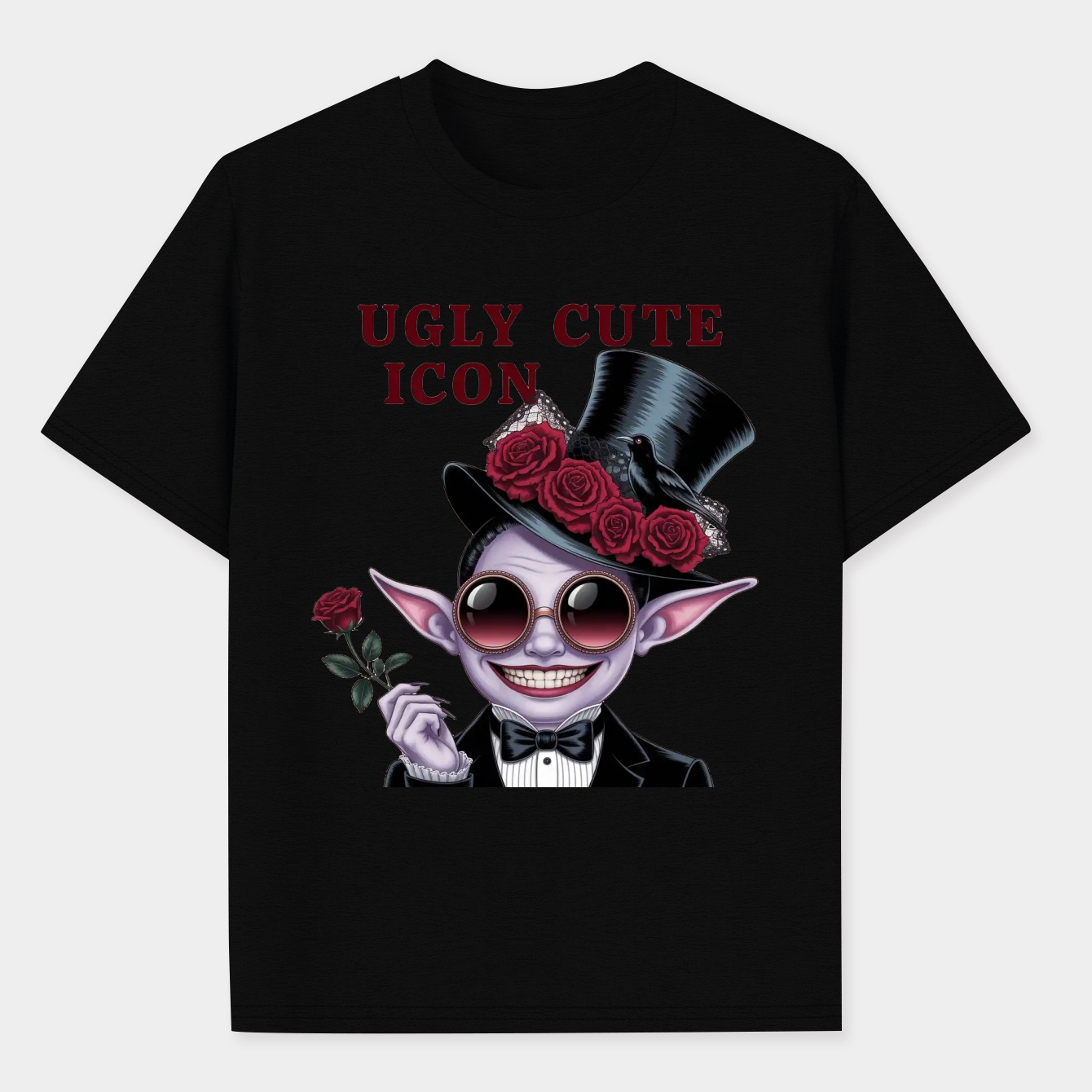 Ugly Cute Icon Gothic Labubu Men's Performance Athletic T-Shirt