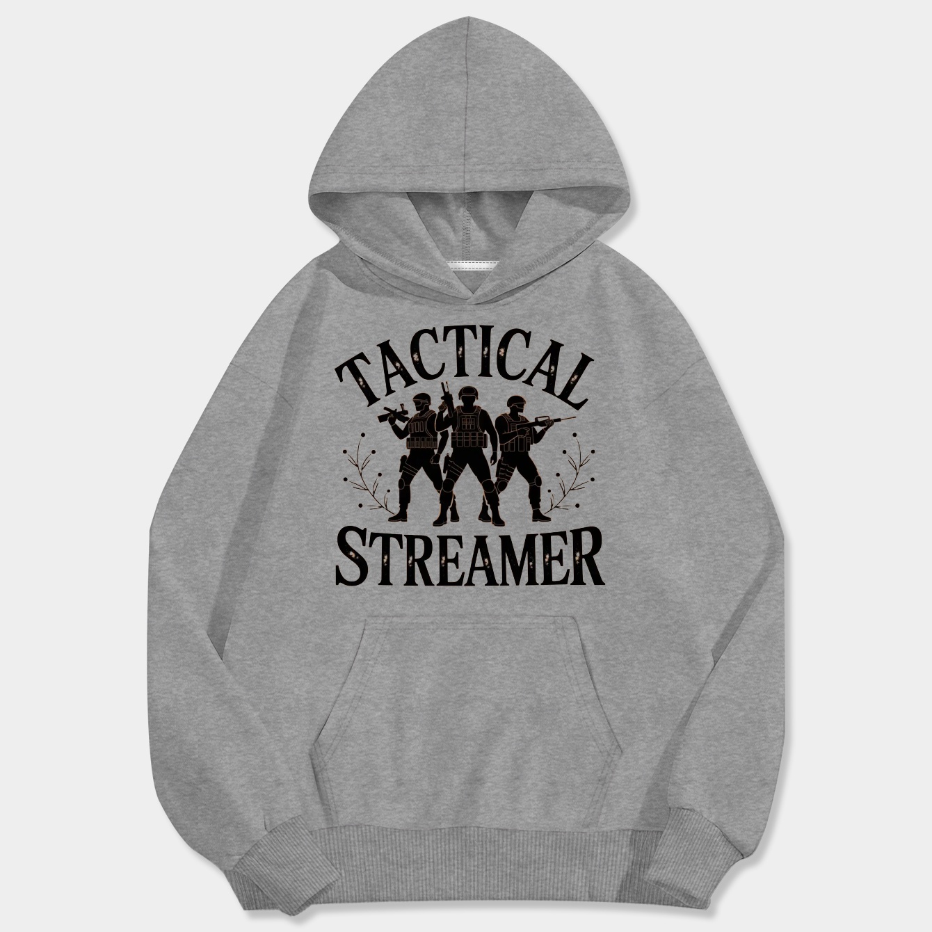 Operators in action with floral motifs and vintage font.