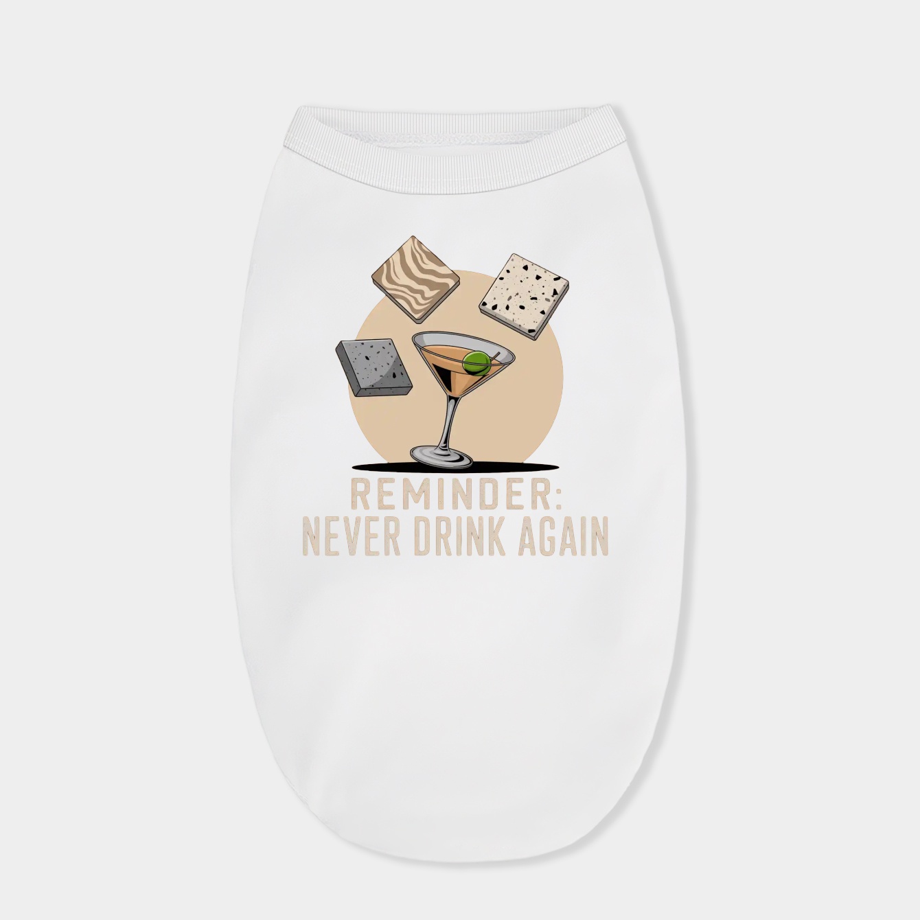 Never Drink Again Retro Martini