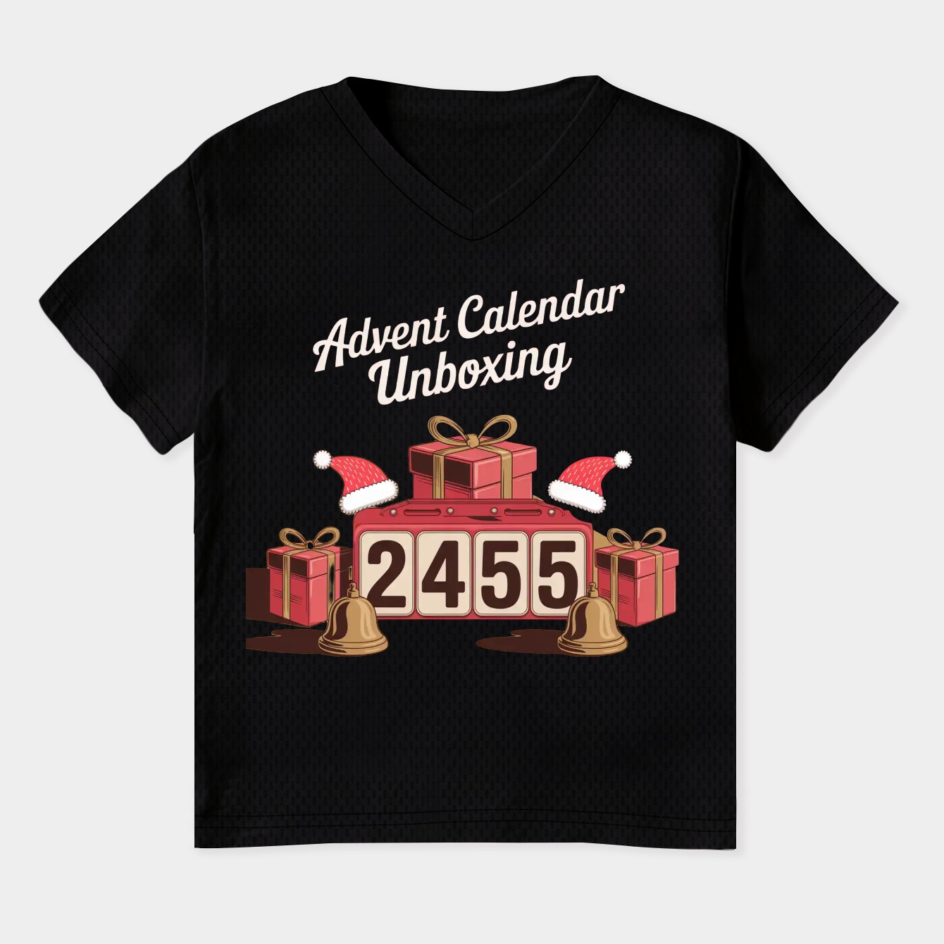 Santa Hat Advent Countdown 24 Women's Plus Size V-Neck T-Shirt