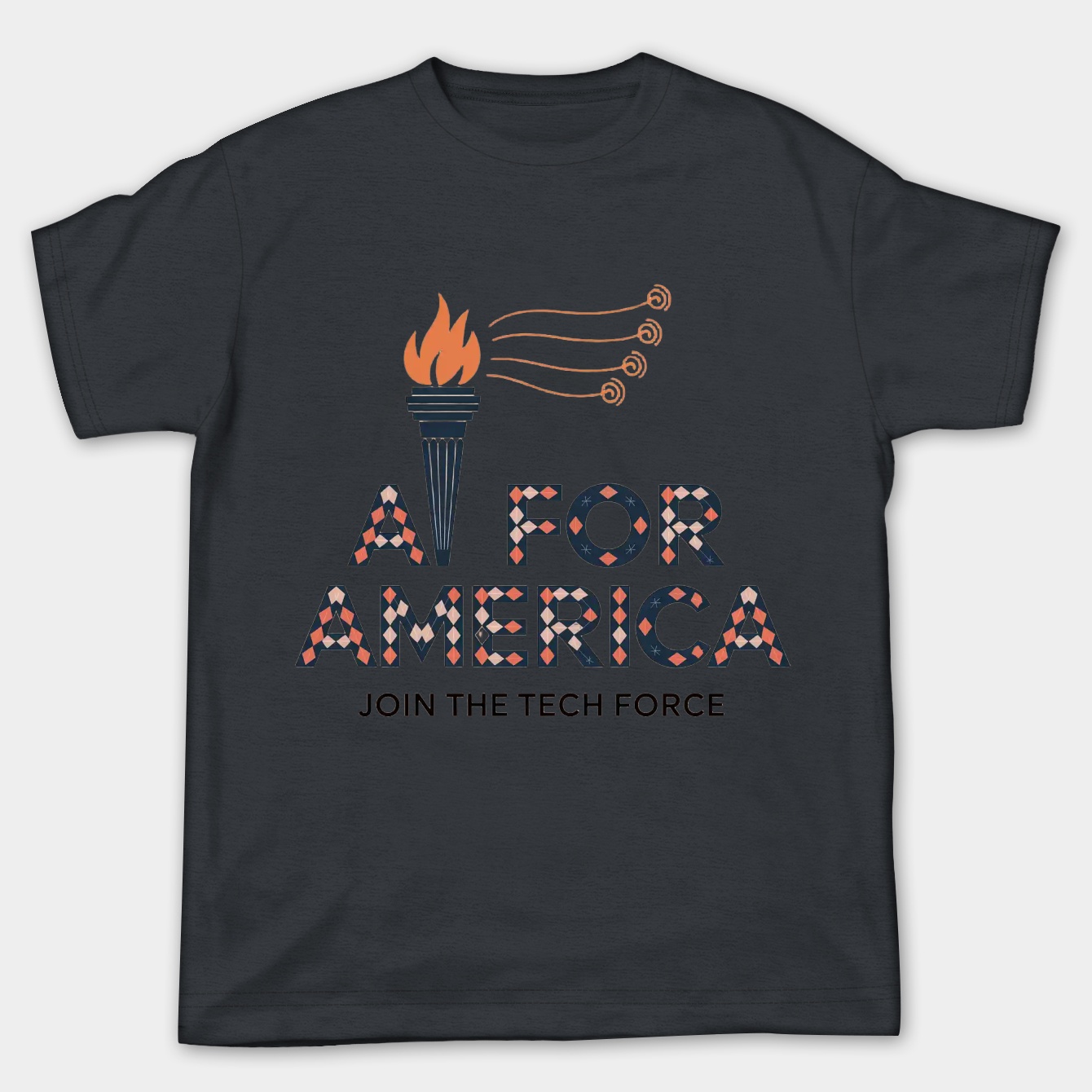 AI for America Tech Torch Women's Plus Size T-shirt