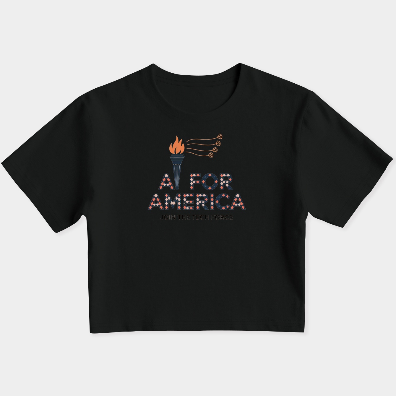AI for America Tech Torch Women's Slim Fit Baby Tee