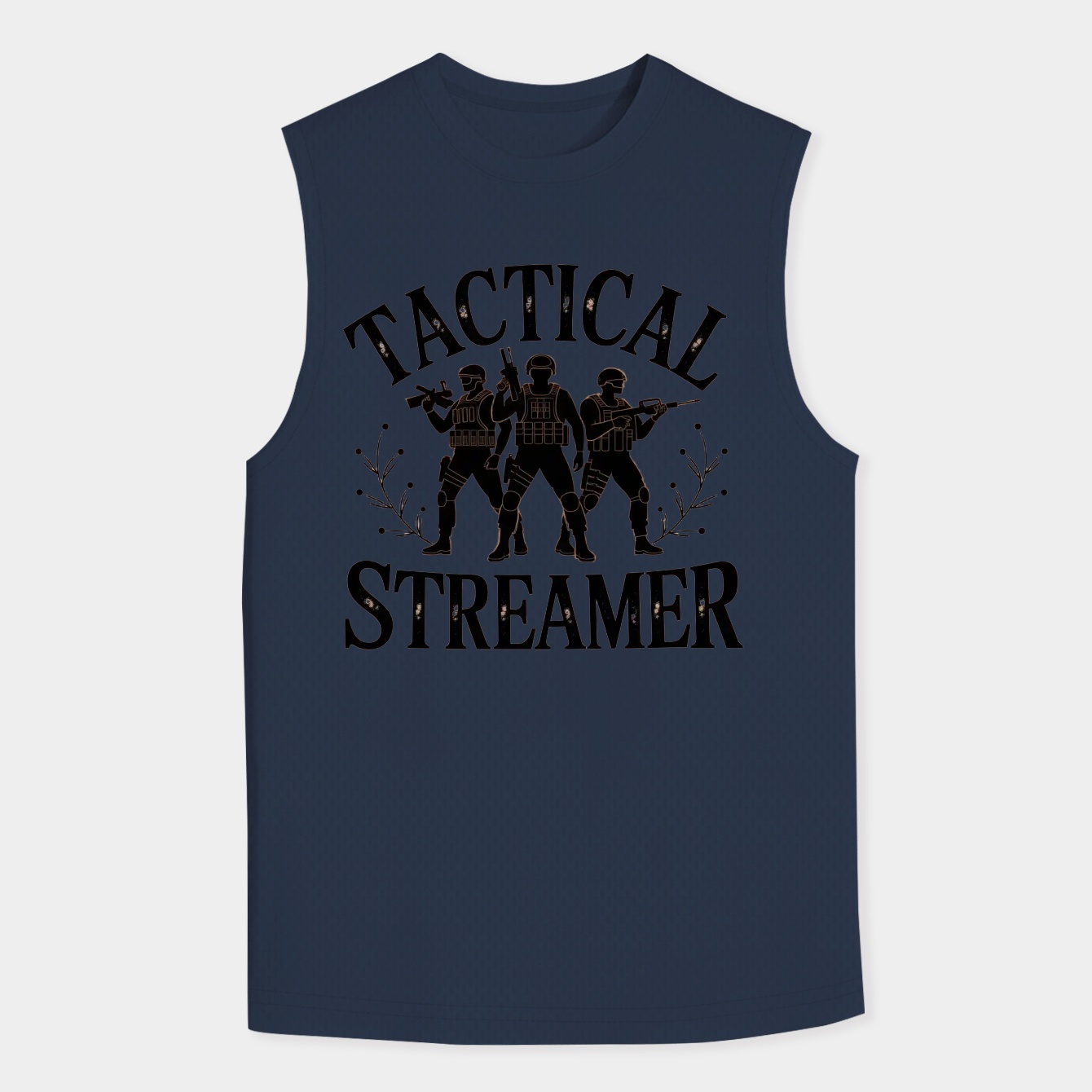 Operators in action with floral motifs and vintage font.