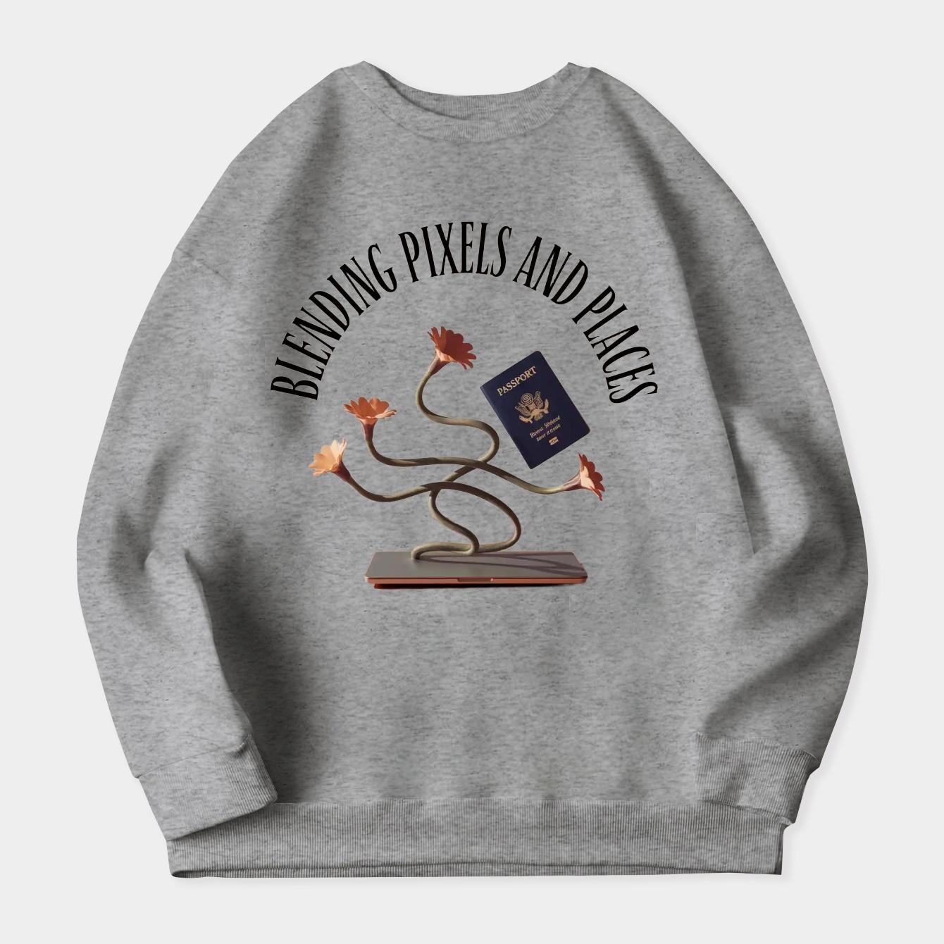 Digital Nomad Nouveau Elegance Women's Plus Size Sweatshirt