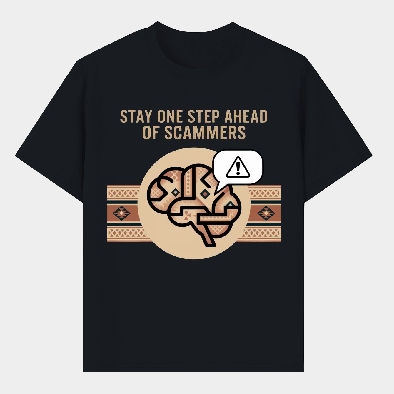 Aztec AI Brain: Outsmart Scammers Men's T-Shirt