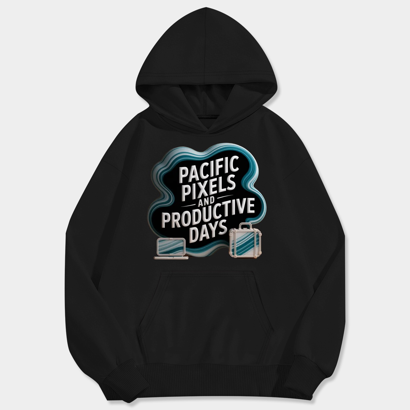 Pacific Pixels Digital Nomad Vibes Men's Big & Tall Hoodie
